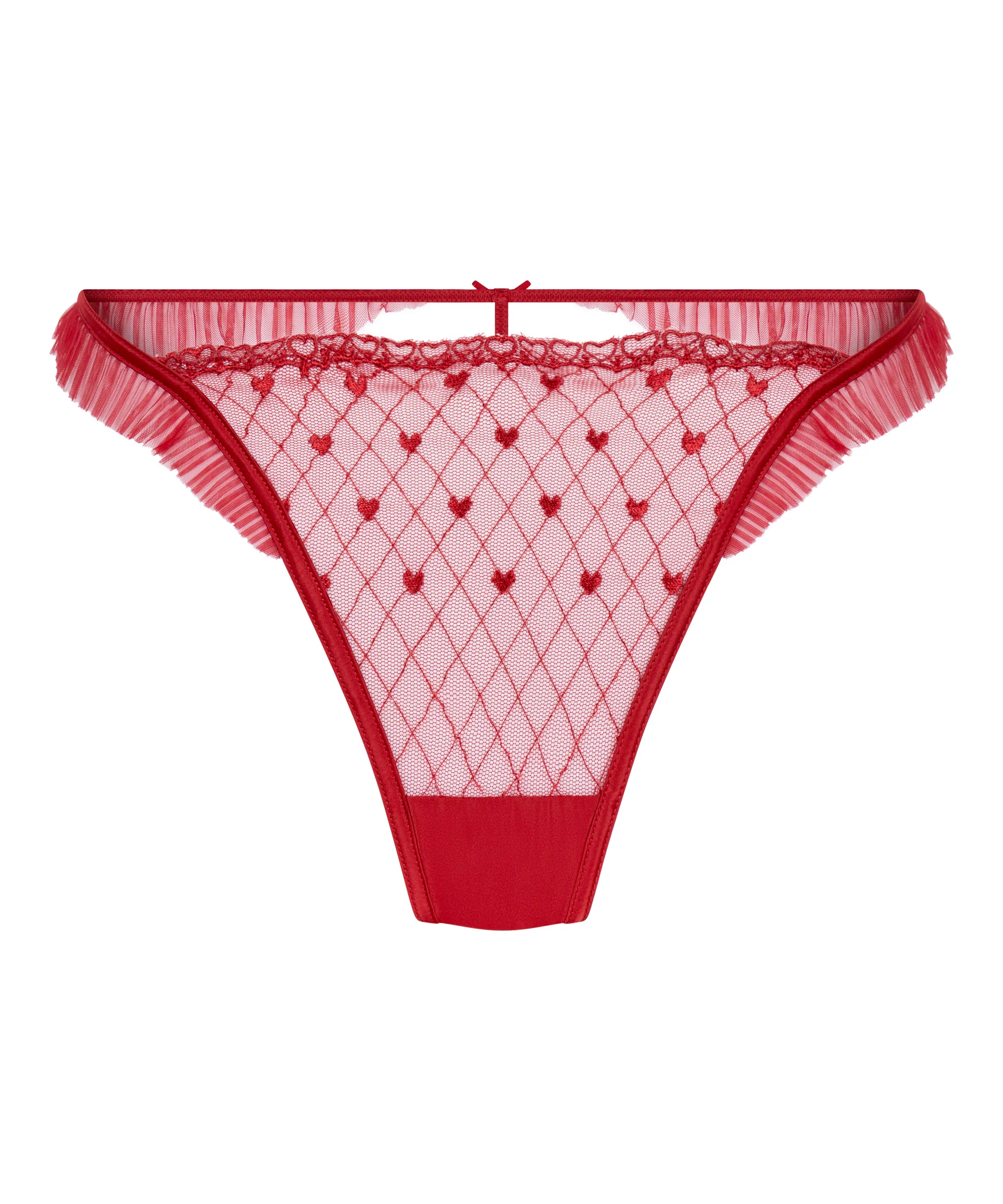 Hunkemoller Chili Pepper Women Cordelie Highleg Thong SKU: 304169_Chili Pepper Image 04