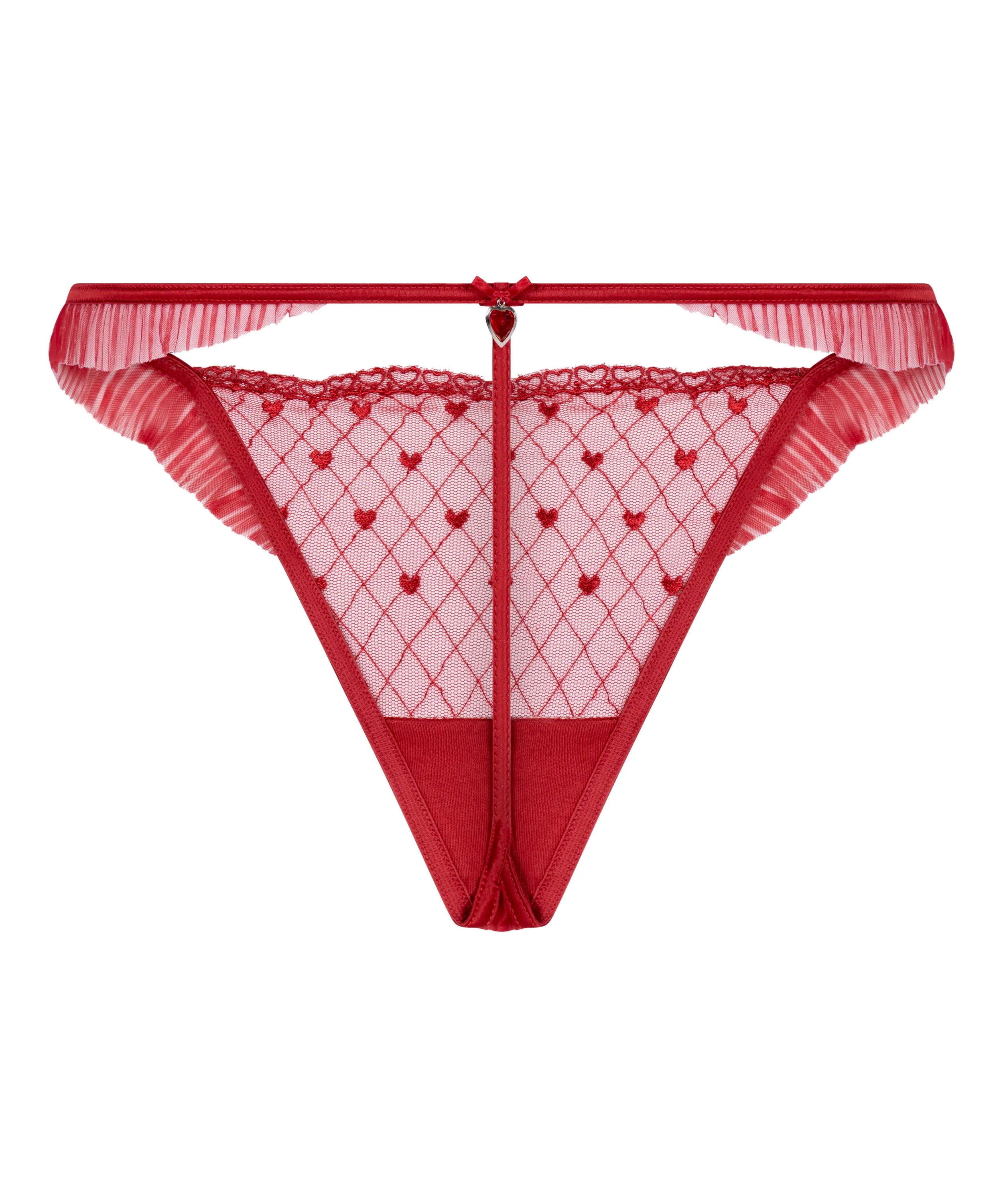 Hunkemoller Chili Pepper Women Cordelie Highleg Thong SKU: 304169_Chili Pepper Image 05