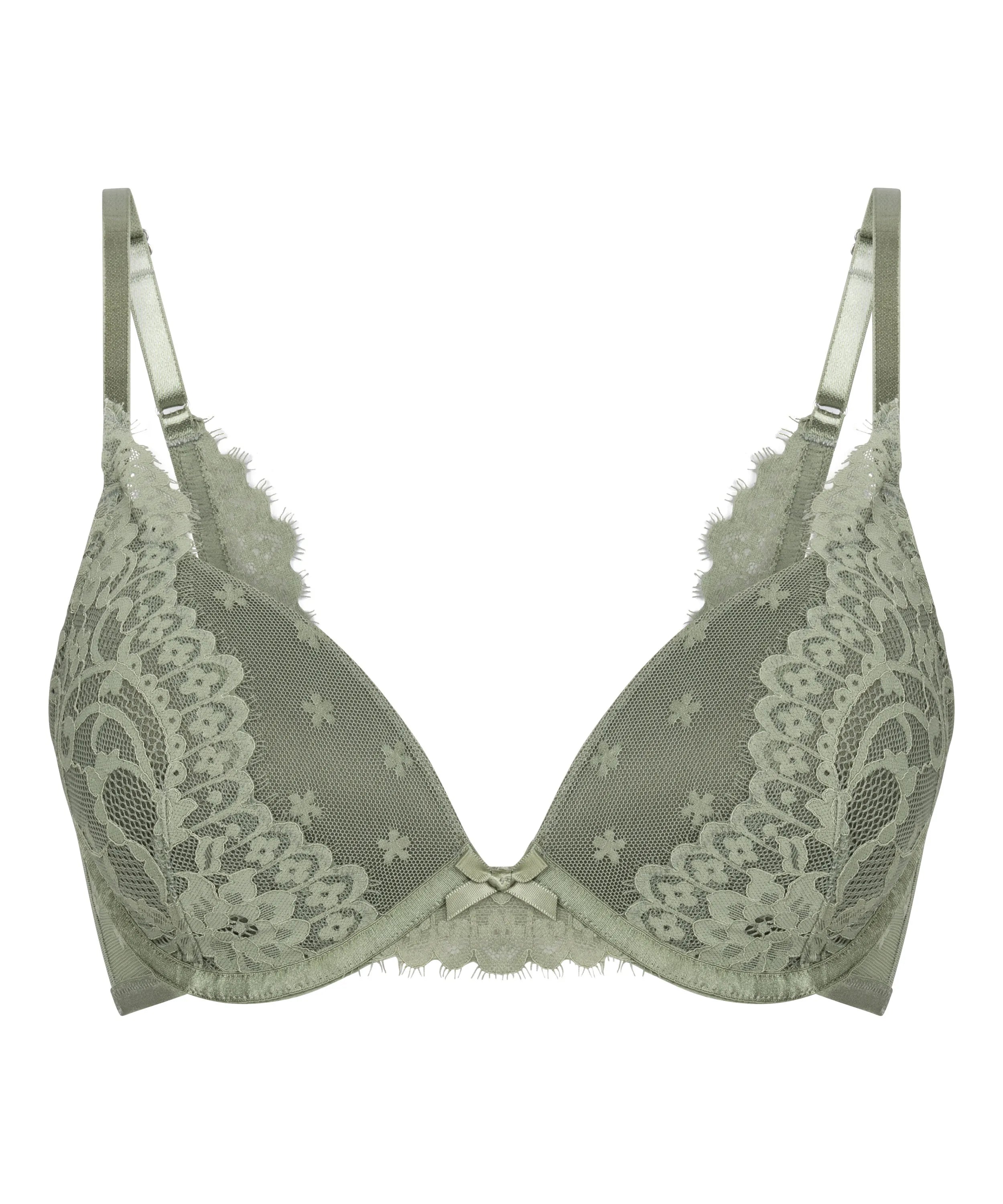Hunkemoller Green Women Valora Push-Up Bra SKU: 304327_Green Image 06