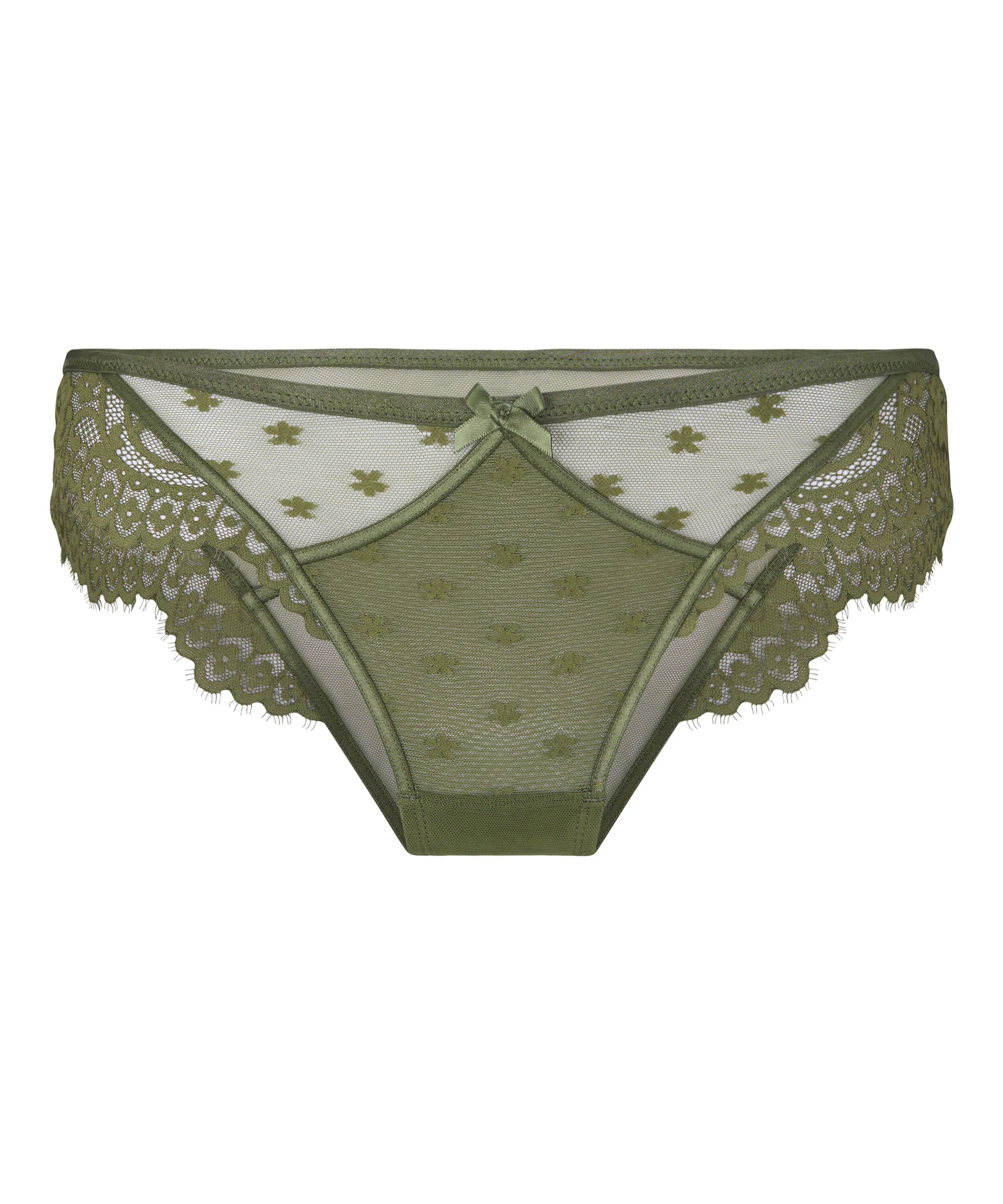 Hunkemoller Green Women Valora Highleg Brazilian SKU: 304329_Green Image 04