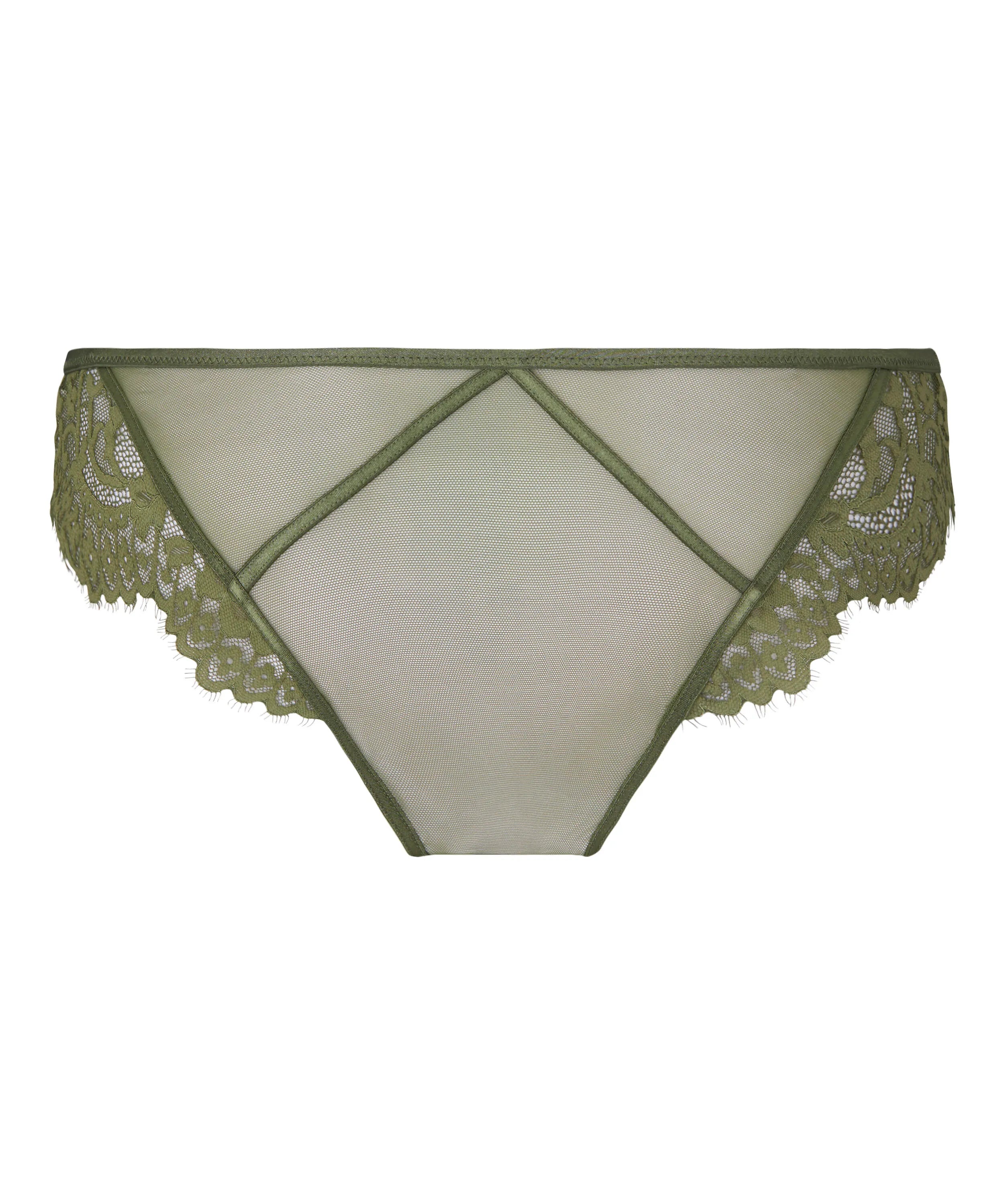 Hunkemoller Green Women Valora Highleg Brazilian SKU: 304329_Green Image 05