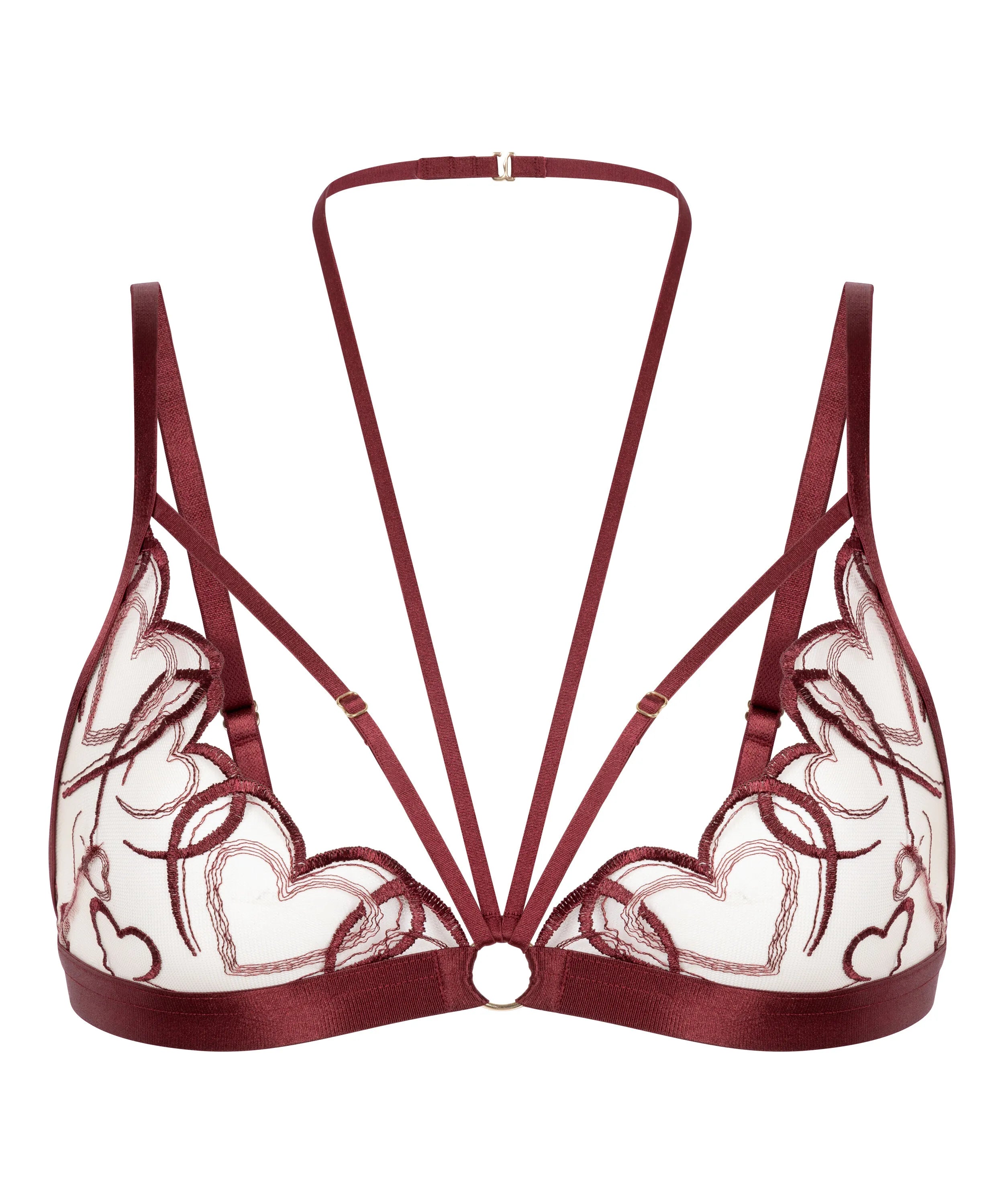 Hunkemoller Red Women Olivia Harness Top SKU: 304473_Red Image 05