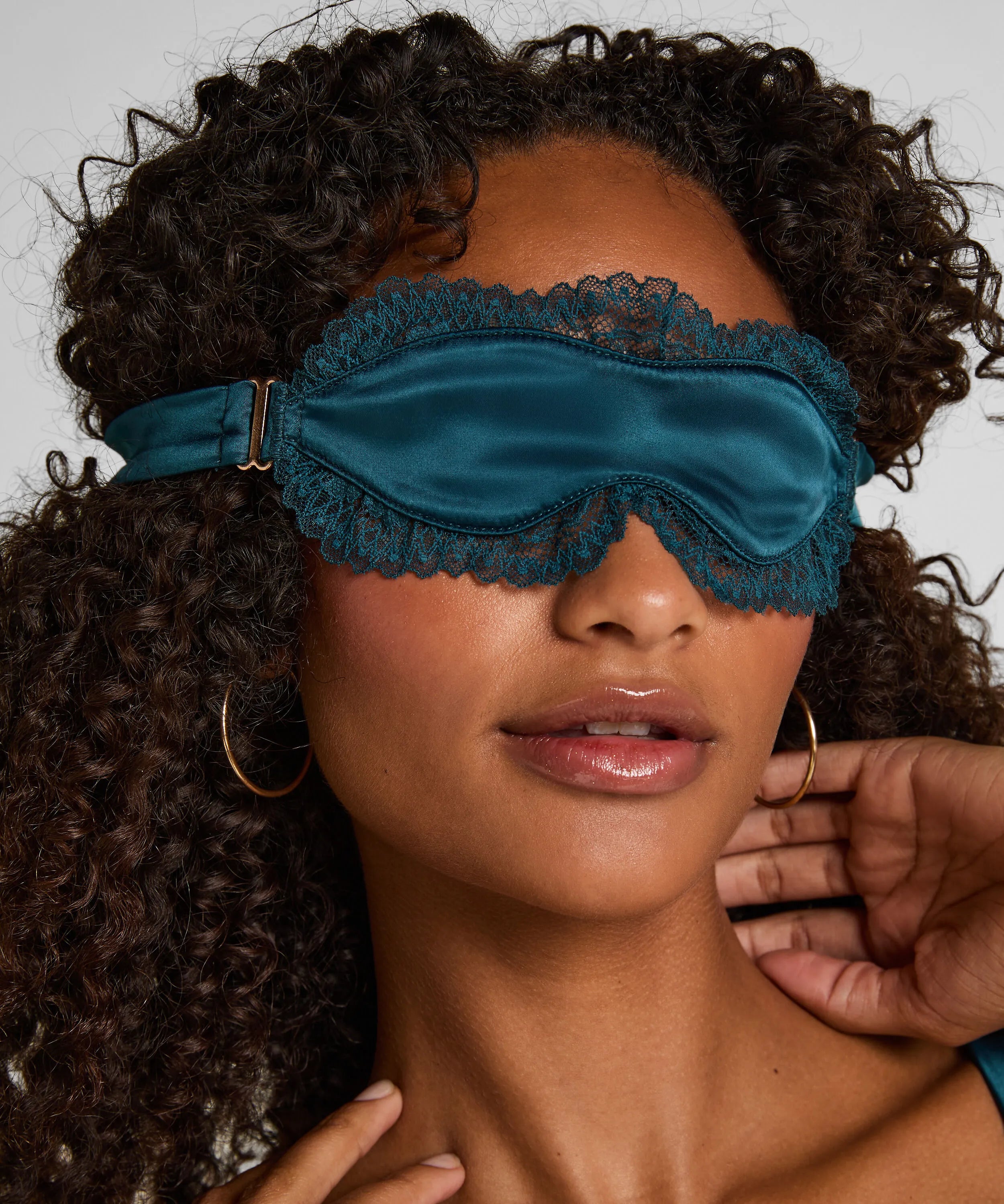 Hunkemoller Blue Women Marjolein Blindfold SKU: 304491_Blue Image 02