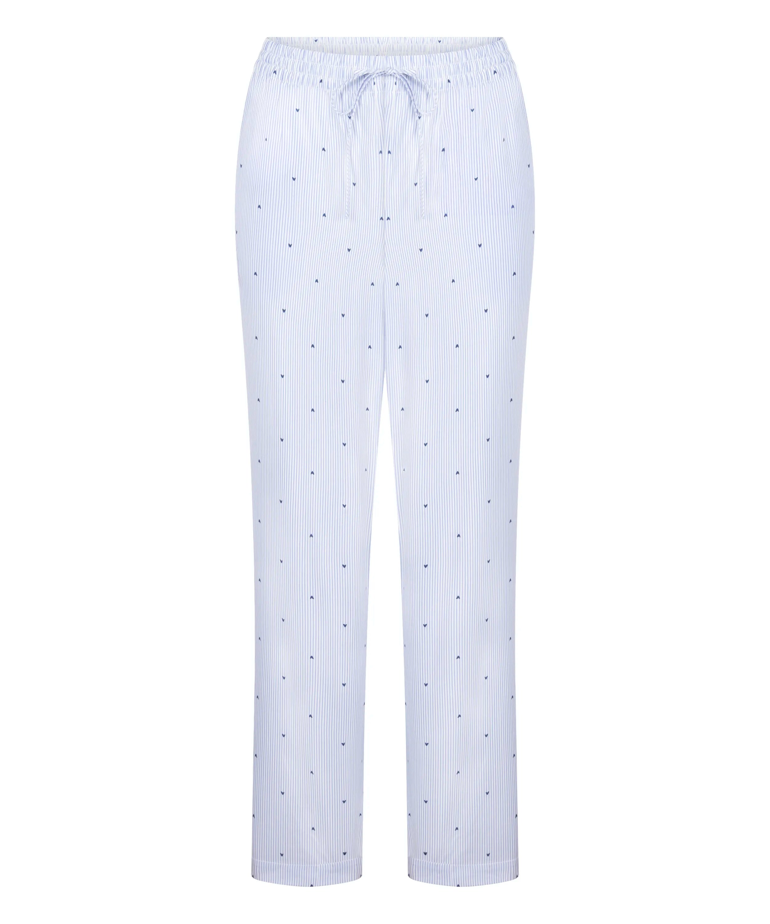 Hunkemoller Cornflower Blue Women Pant Cotton Stripe Heart SKU: 304586_Cornflower Blue Image 05