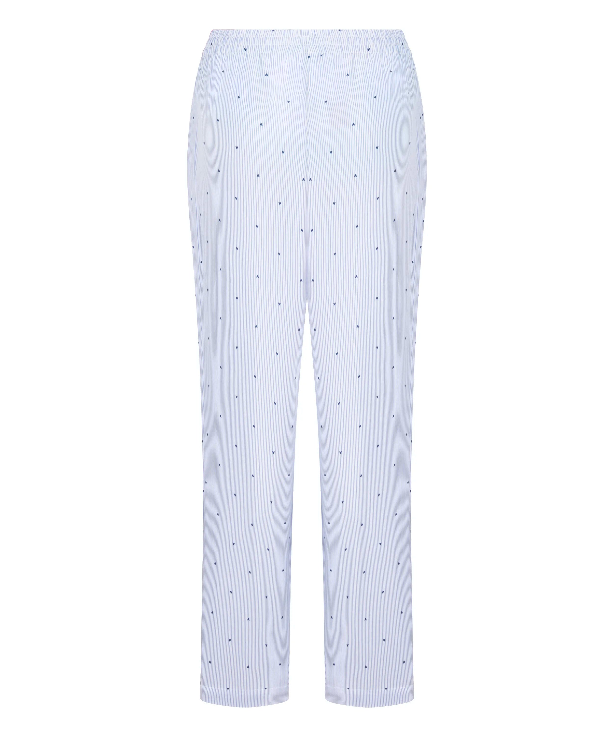 Hunkemoller Cornflower Blue Women Pant Cotton Stripe Heart SKU: 304586_Cornflower Blue Image 06
