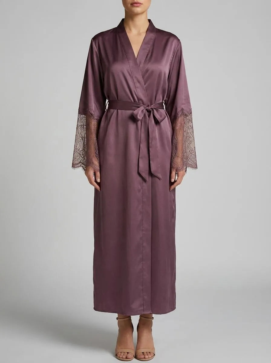 Hunkemoller Ephemera Women Kimono Long Satin Lace SKU: 304605_Ephemera Image 00