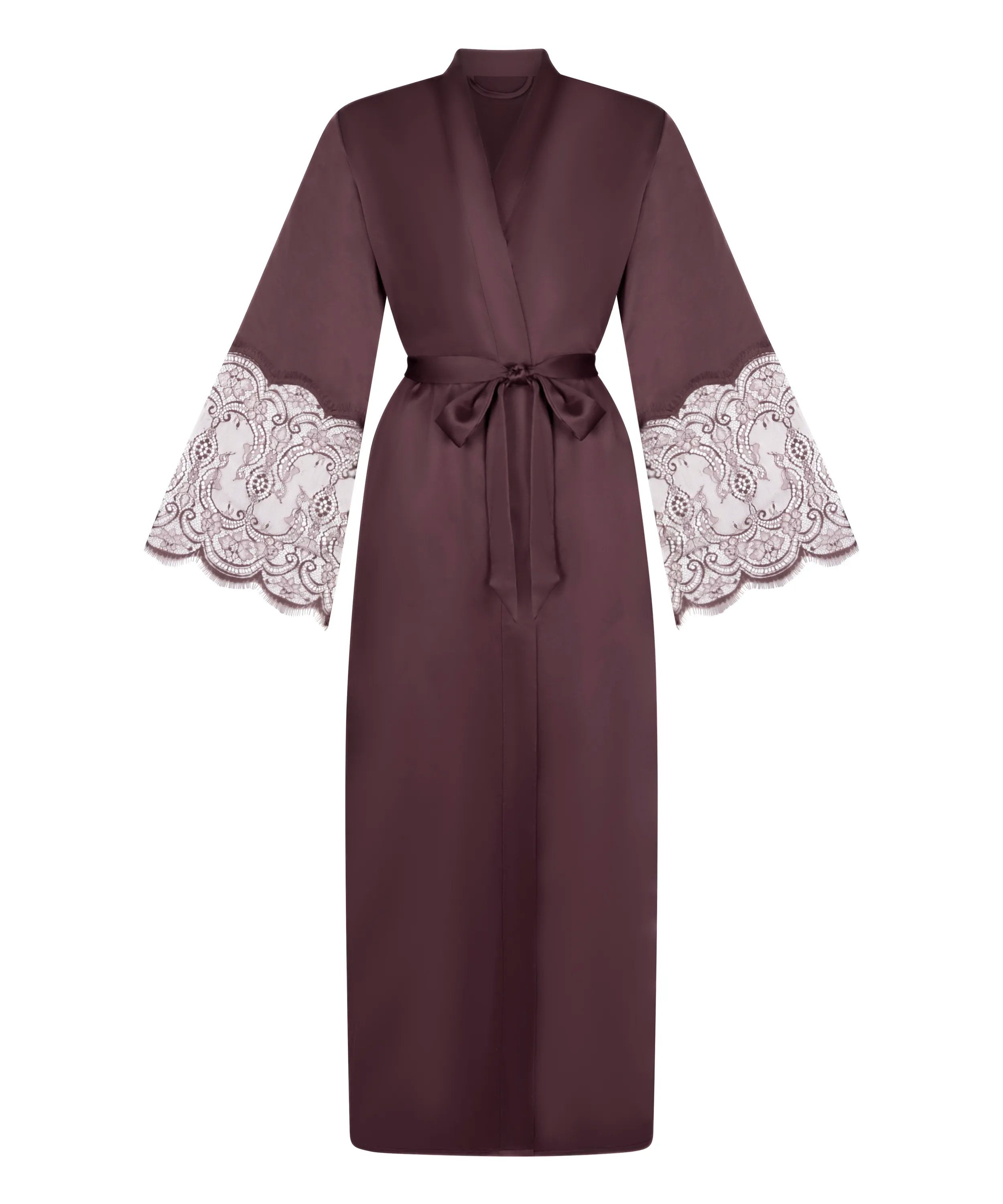 Hunkemoller Ephemera Women Kimono Long Satin Lace SKU: 304605_Ephemera Image 04