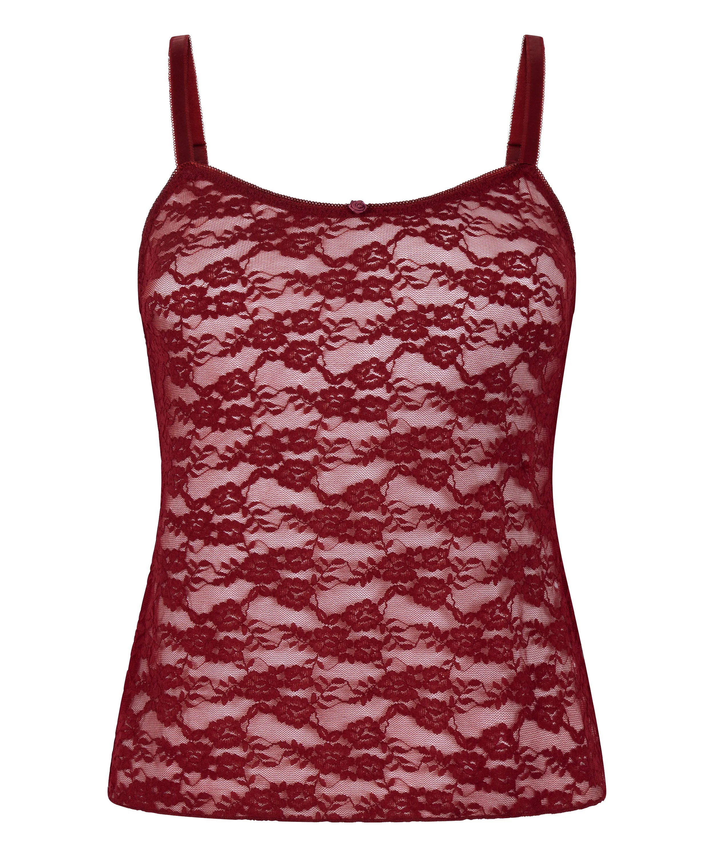 Hunkemoller Red Women Allover Lace Cami SKU: 304628_Red Image 05