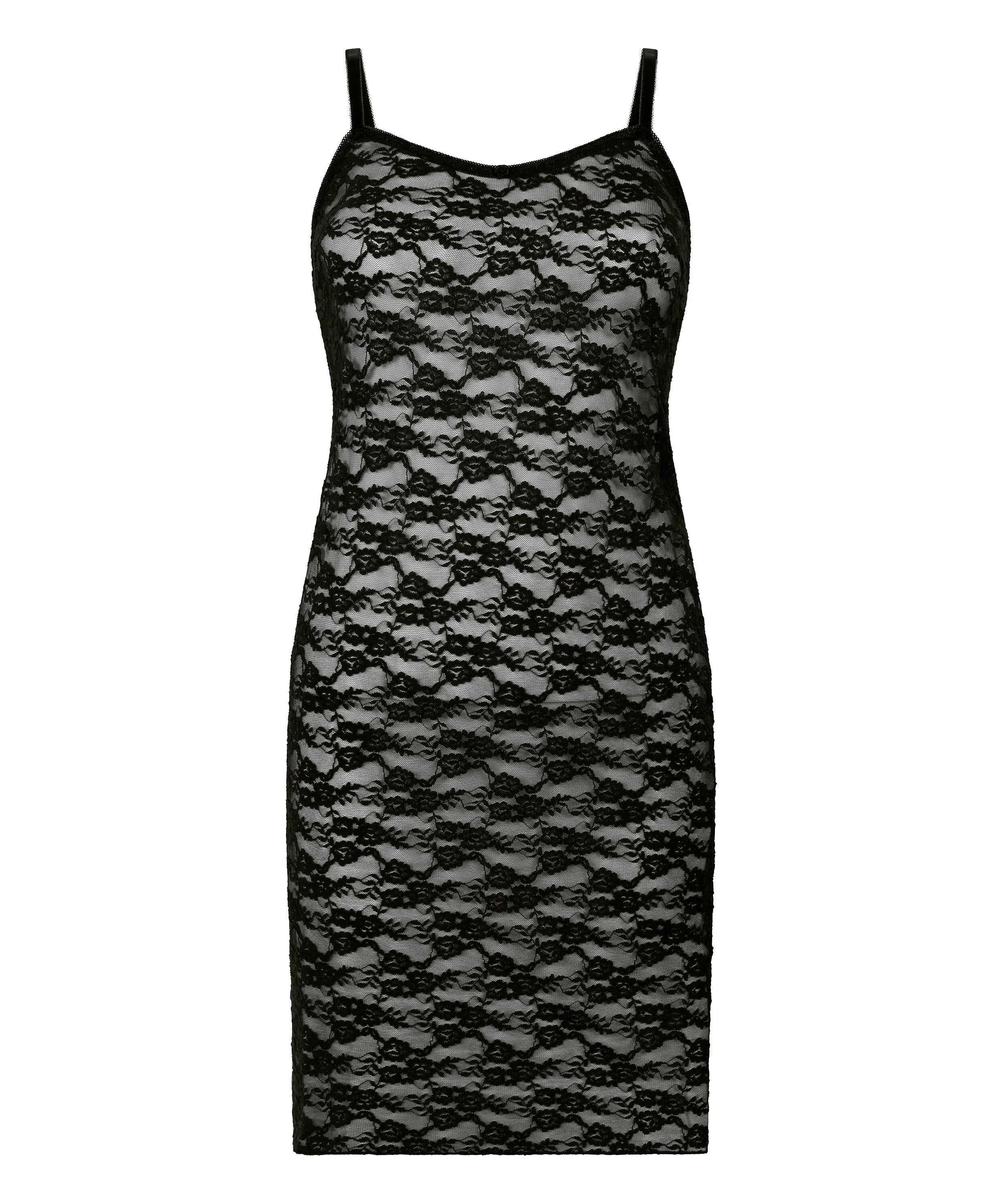 Hunkemoller Black Women Allover Lace Slipdress SKU: 304633_Black Image 04