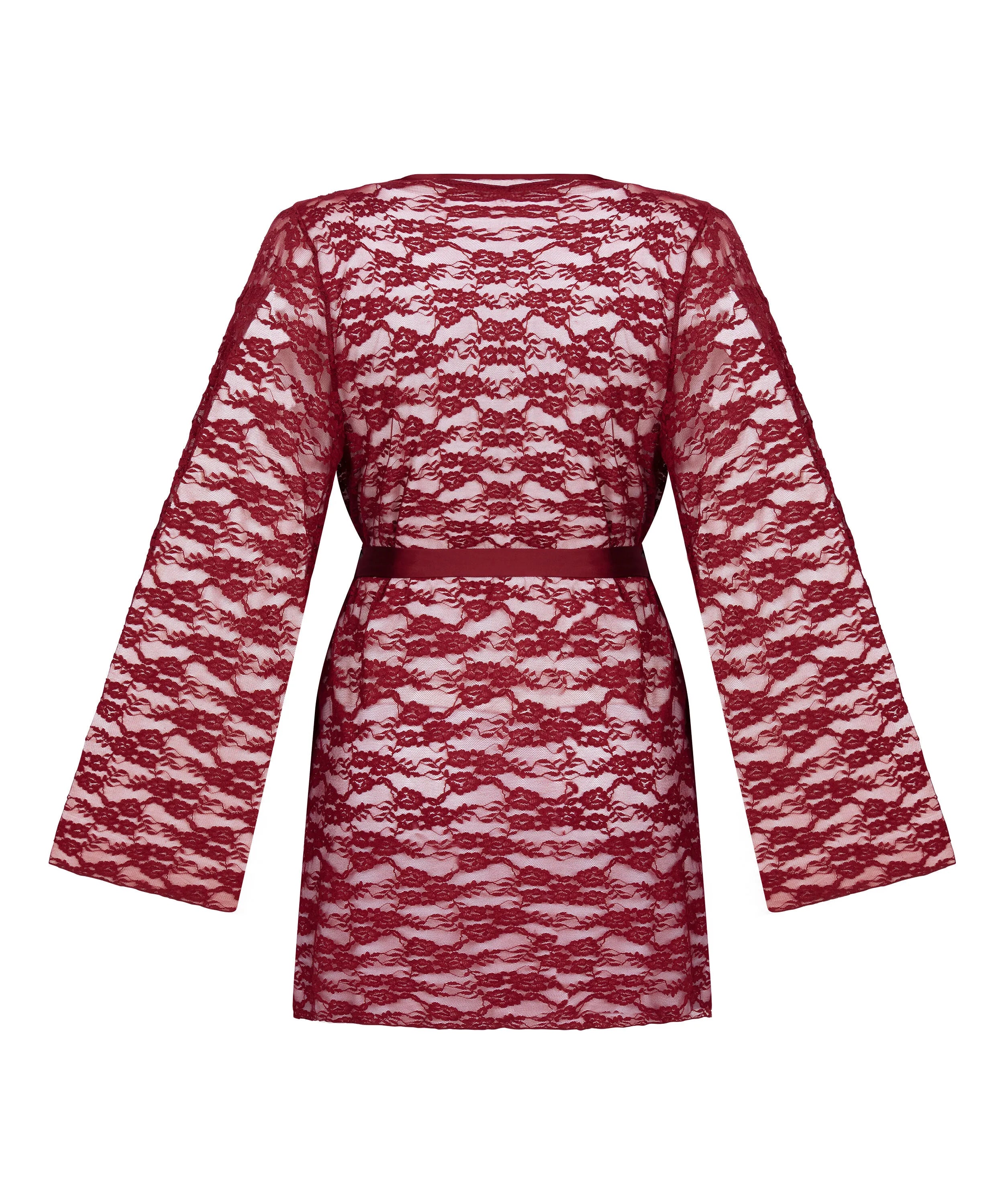 Hunkemoller Red Women Allover Lace Kimono SKU: 304636_Red Image 06