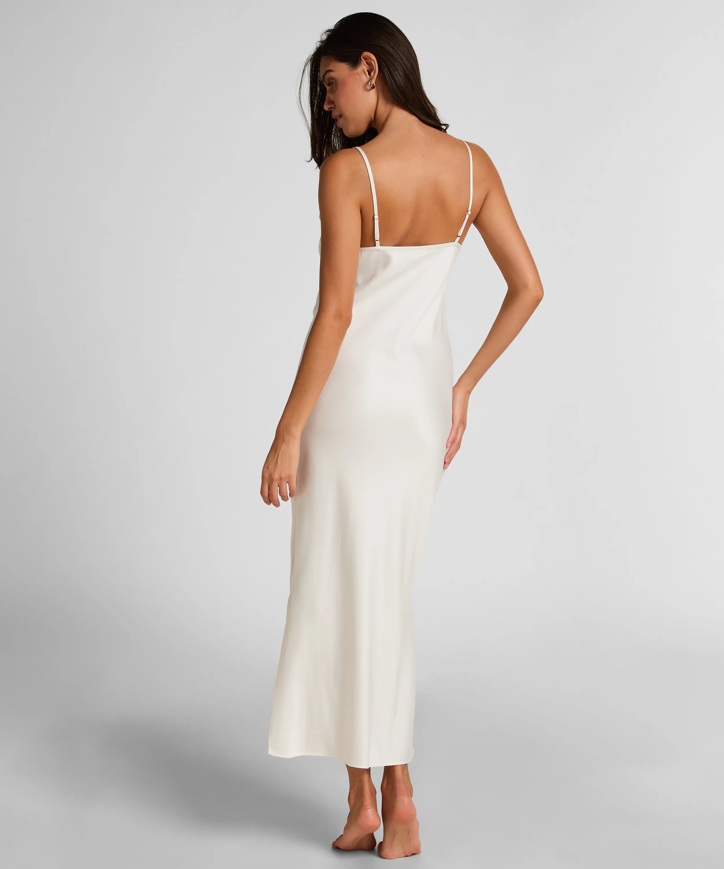 Hunkemoller Gardenia Women Slipdress Long Satin SKU: 304637_Gardenia Image 03