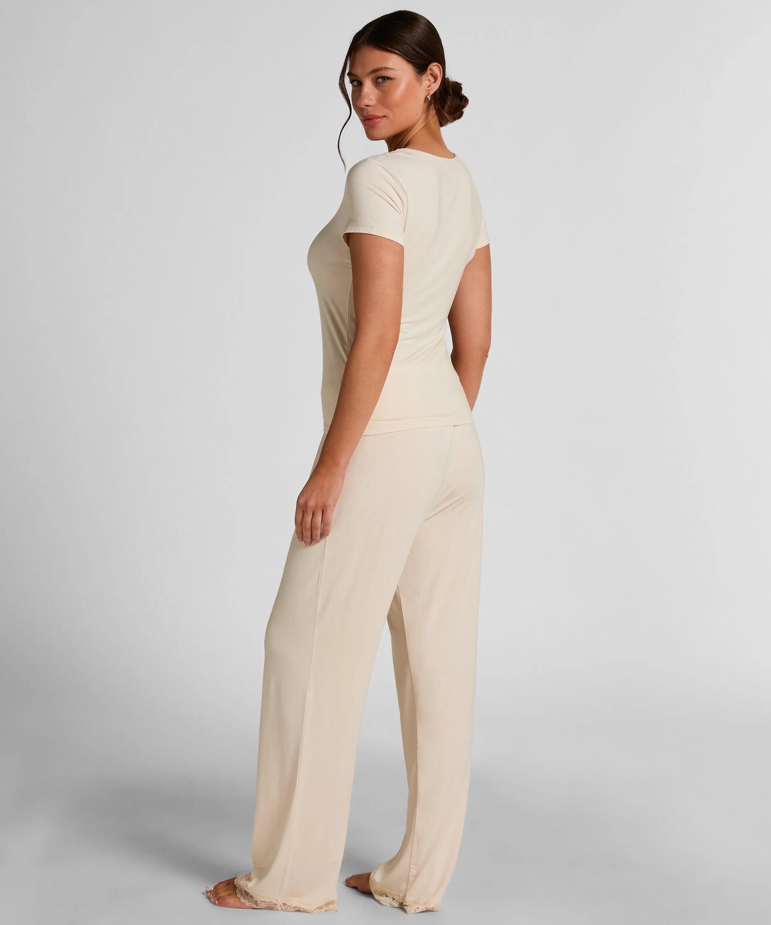 Hunkemoller White Women Nana Pyjama Set SKU: 304643_White Image 03