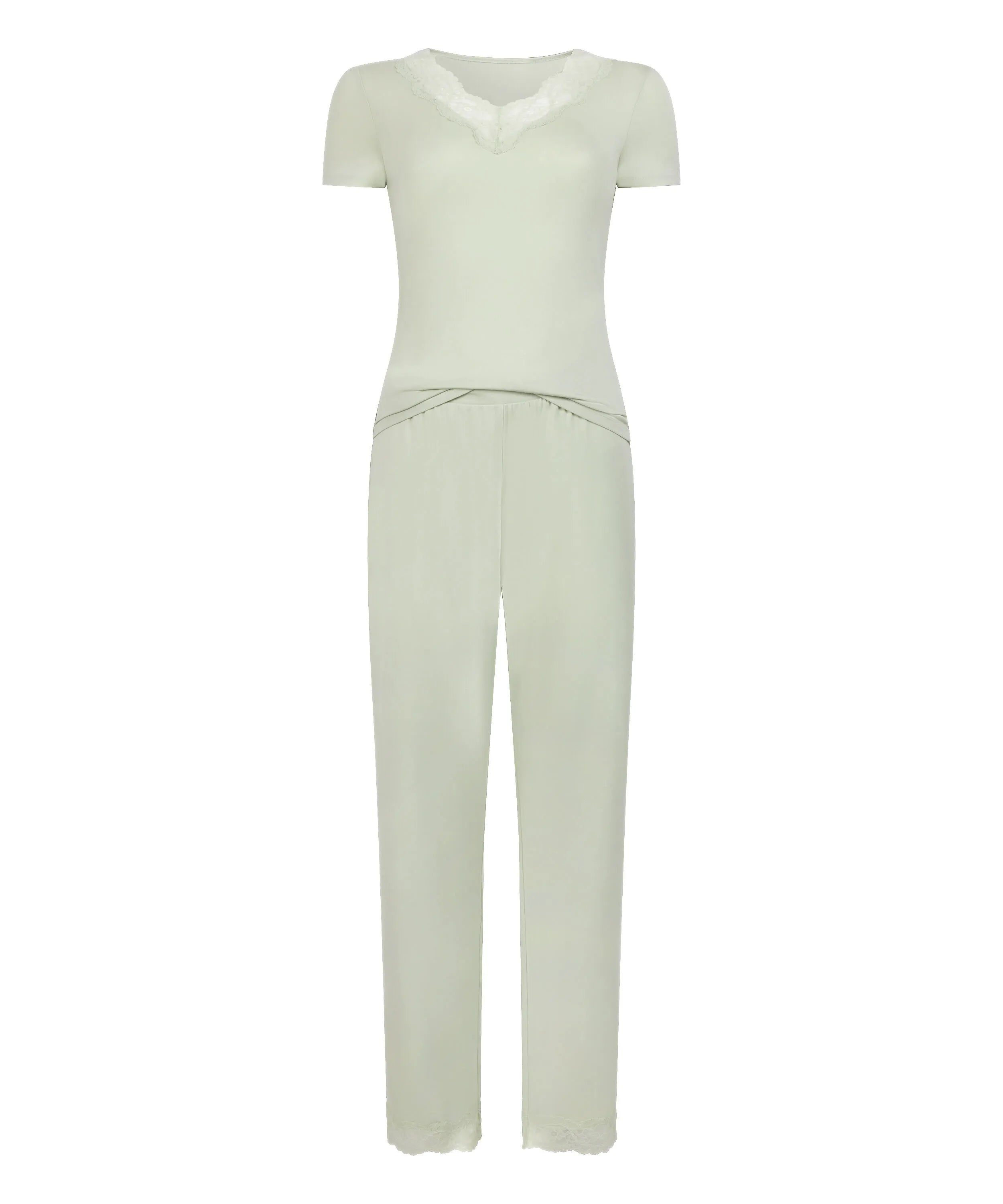 Hunkemoller Green Women Nana Pyjama Set SKU: 304645_Green Image 04