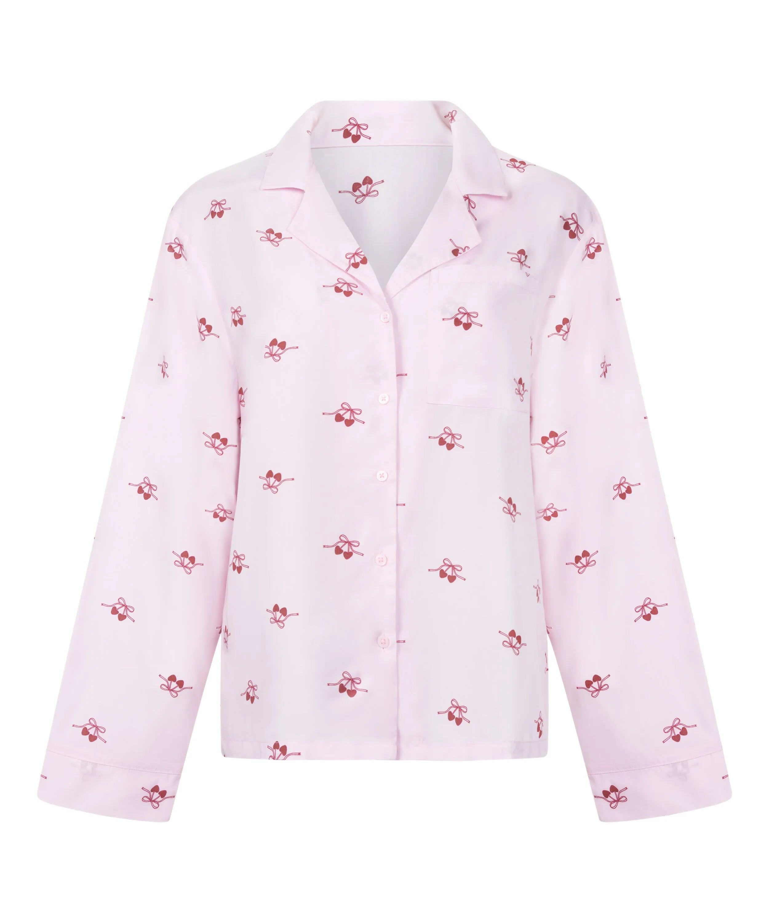 Hunkemoller Pink Women Cherry Woven Jacket SKU: 304648_Pink Image 05