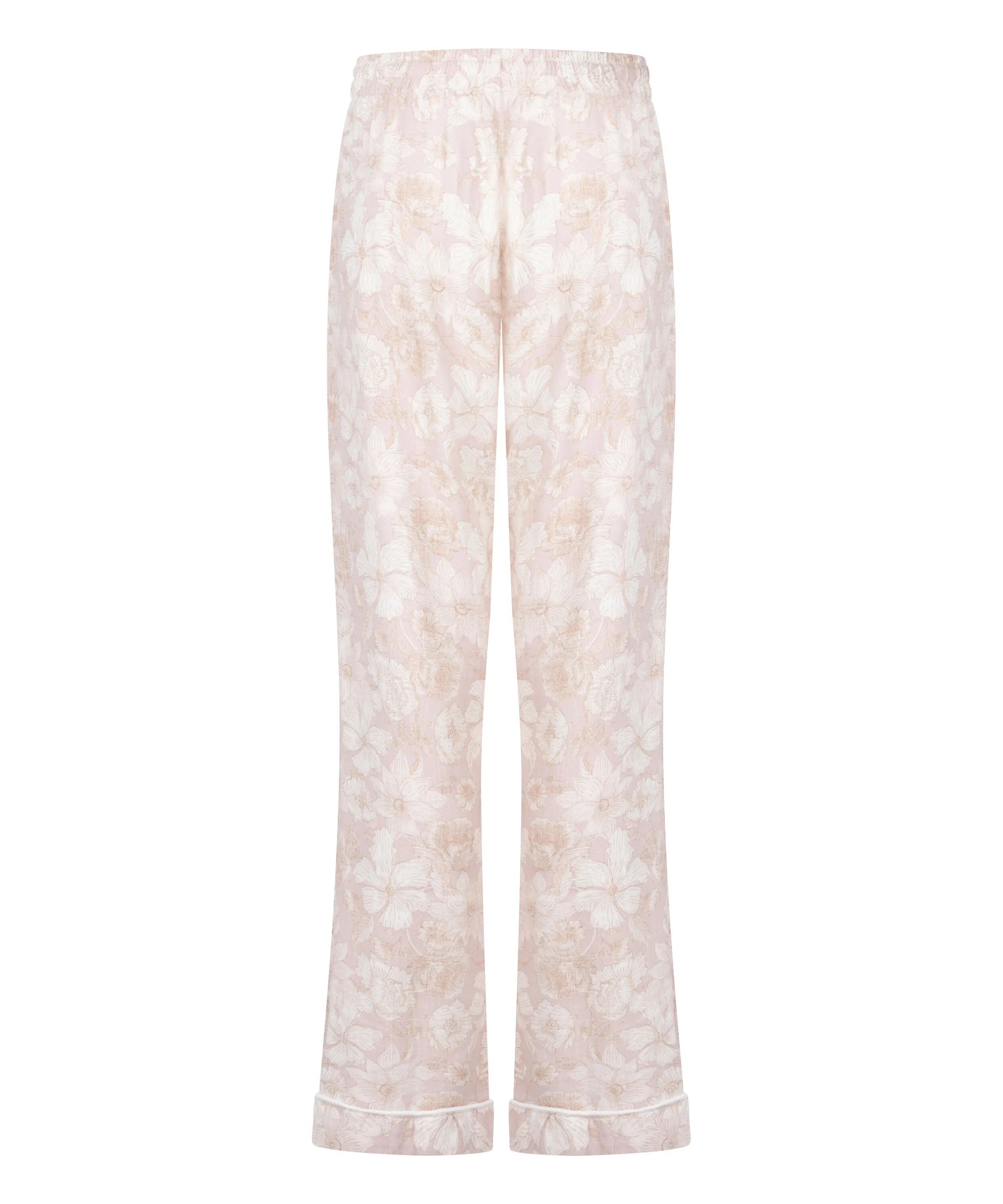 Hunkemoller Pink Women Flower Linen Pant SKU: 304665_Pink Image 05