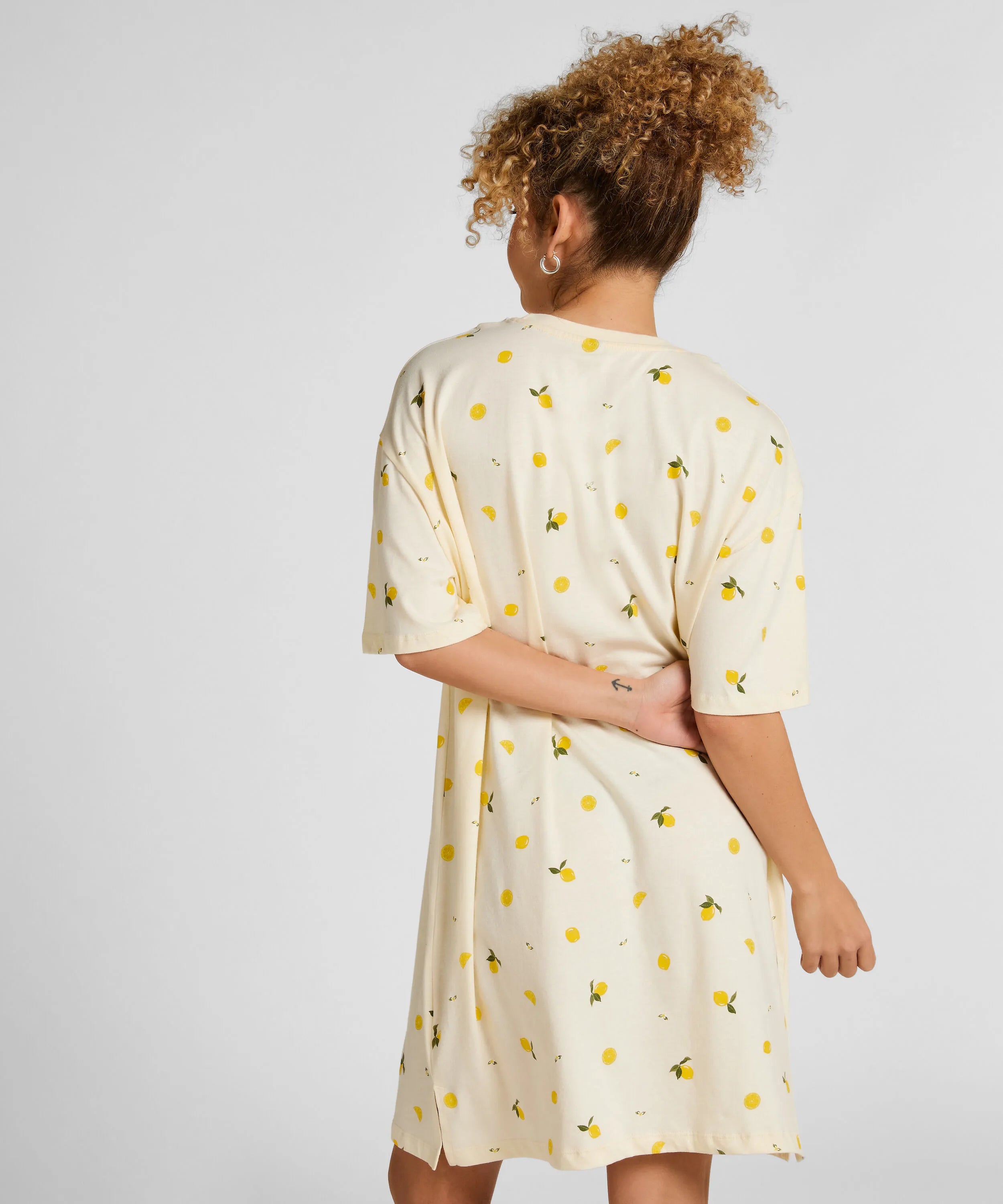 Hunkemoller White Women Round Neck Nightshirt SKU: 304668_White Image 03