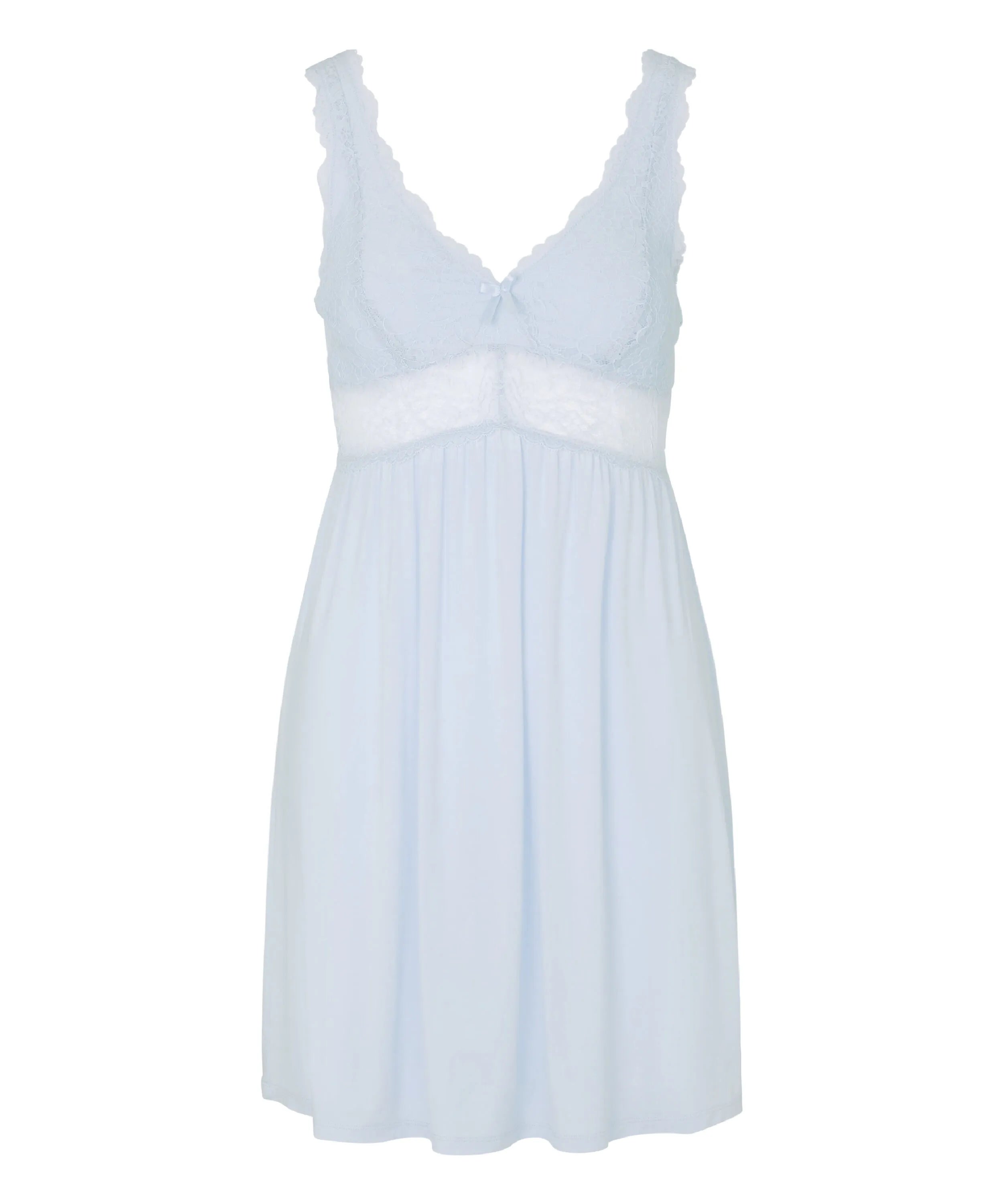 Hunkemoller Blue Women Nora Lace Slip Dress SKU: 304718_Blue Image 04