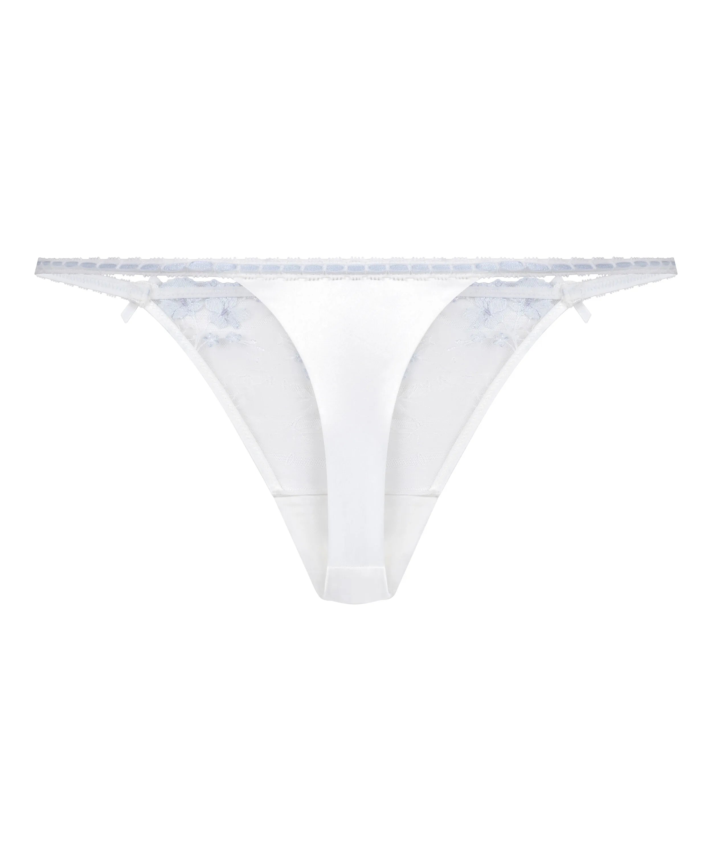Hunkemoller White Women Peonie Highleg Thong SKU: 304767_White Image 06