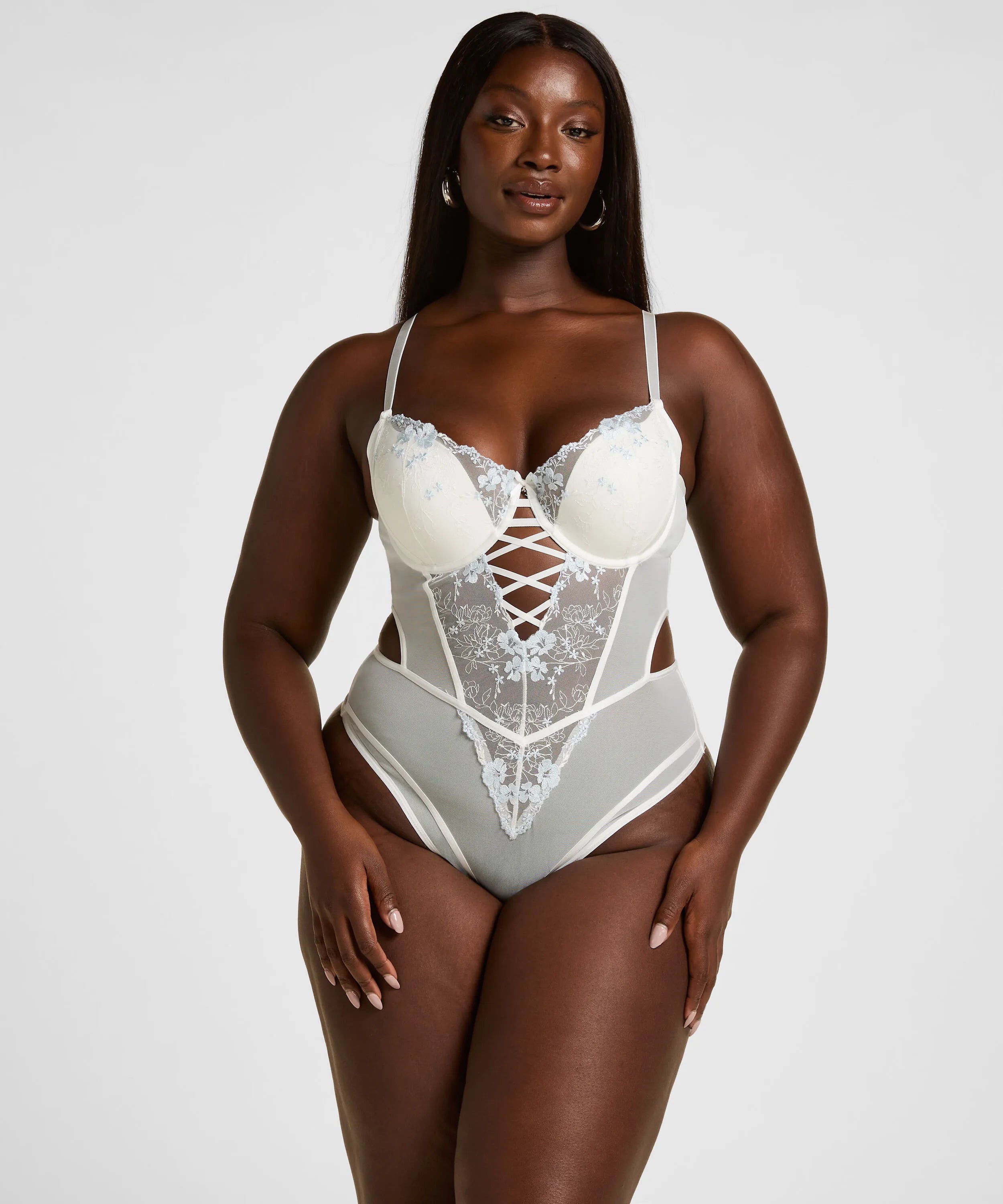 Hunkemoller White Women Peonie Body SKU: 304799_White Image 05