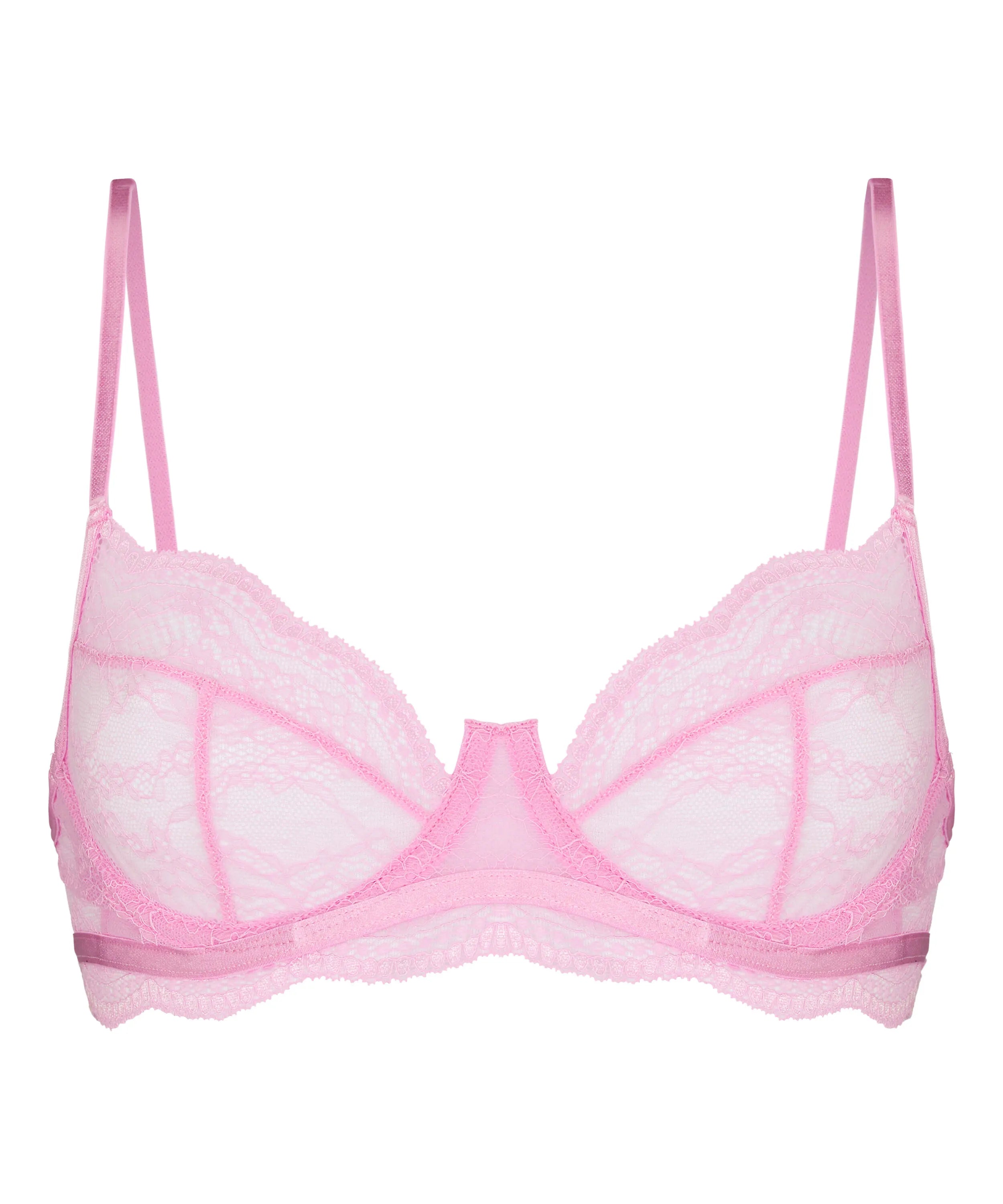 Hunkemoller Pink Women Isabelle Non-Padded Underwired Bra SKU: 304807_Pink Image 05