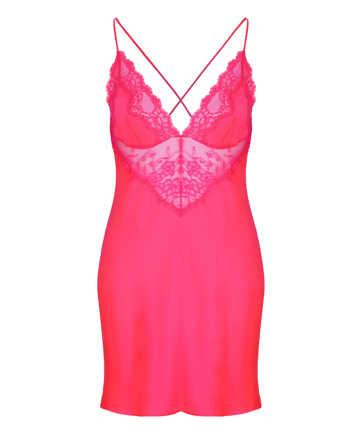 Hunkemoller Festival Fuchsia Women Slipdress Gabrielle SKU: 305248_Festival Fuchsia Image 04