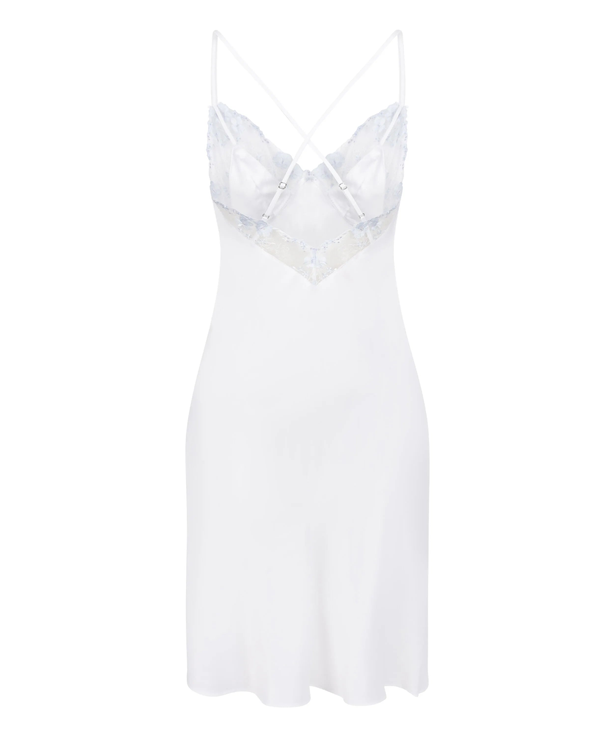 Hunkemoller White Women Peonie Slipdress Satin SKU: 305272_White Image 05