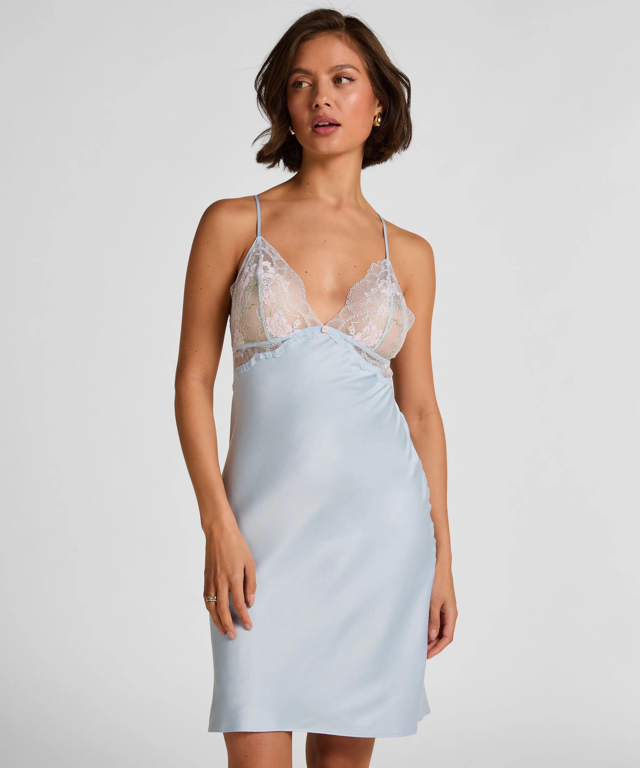 Hunkemoller Blue Women Miri Slipdress SKU: 305279_Blue Image 01