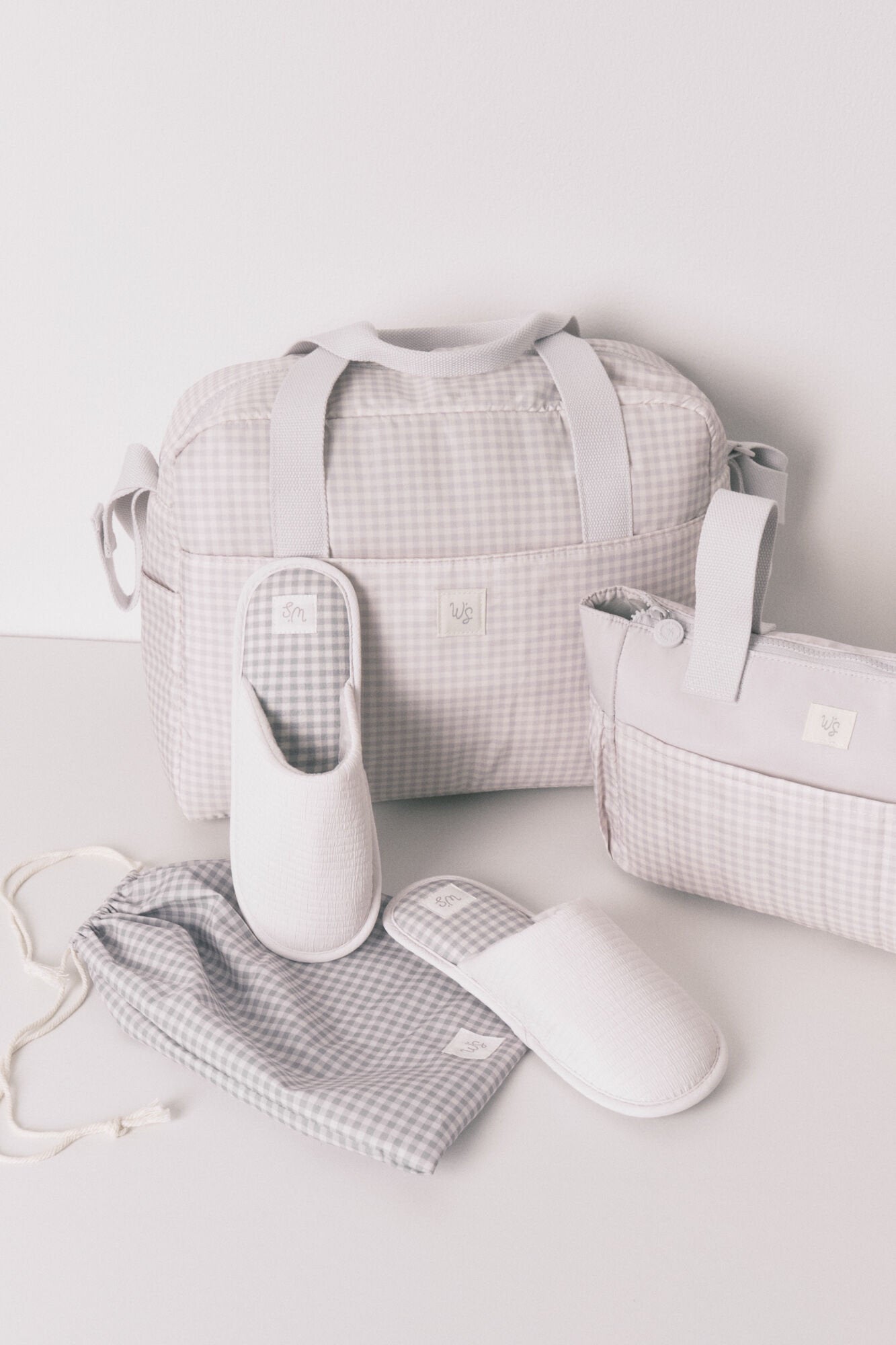 Women Secret_Large Dark Grey Gingham Check "Maternity" Handbag_3062334_43_03