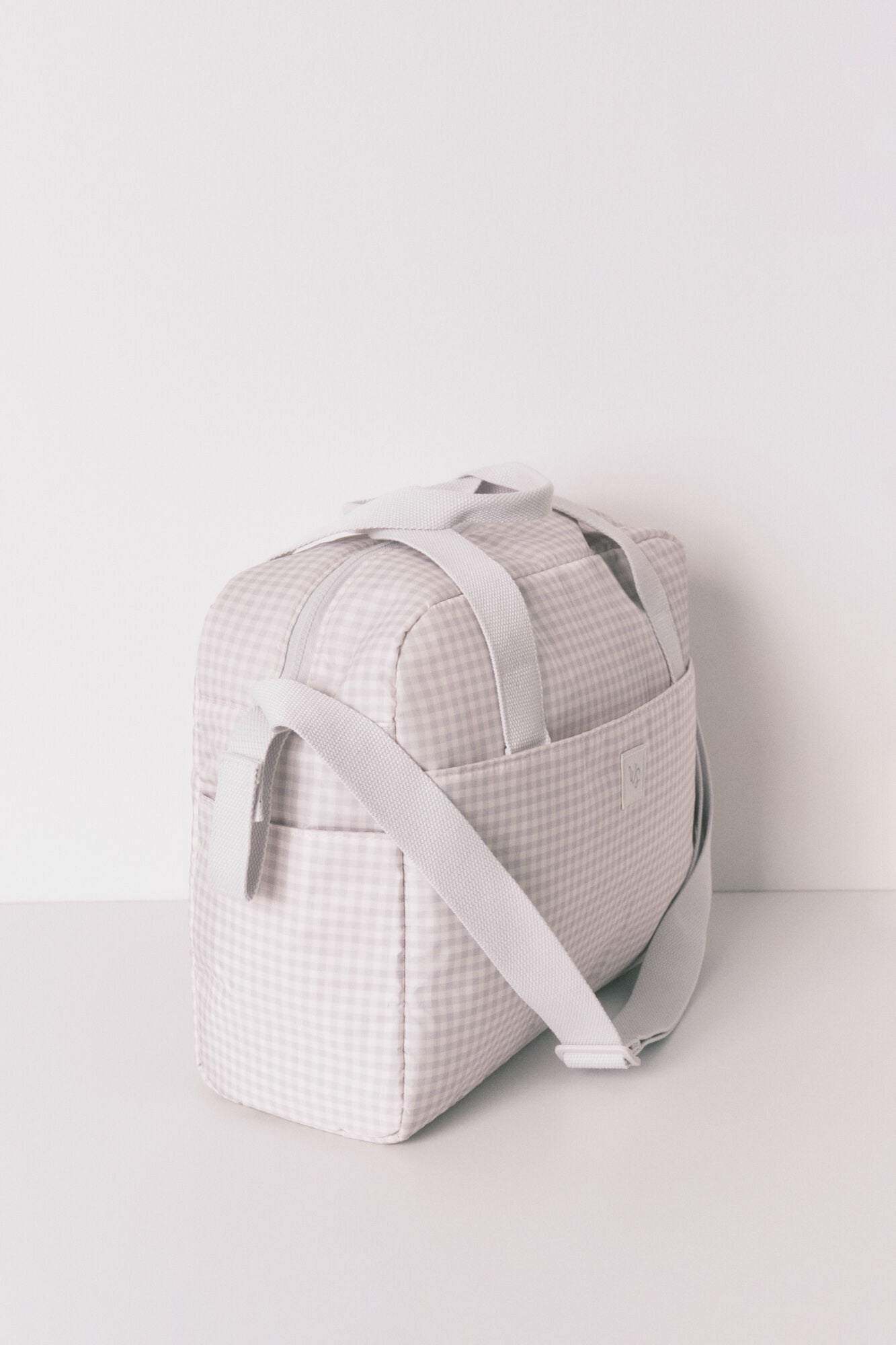 Women Secret_Large Dark Grey Gingham Check "Maternity" Handbag_3062334_43_07