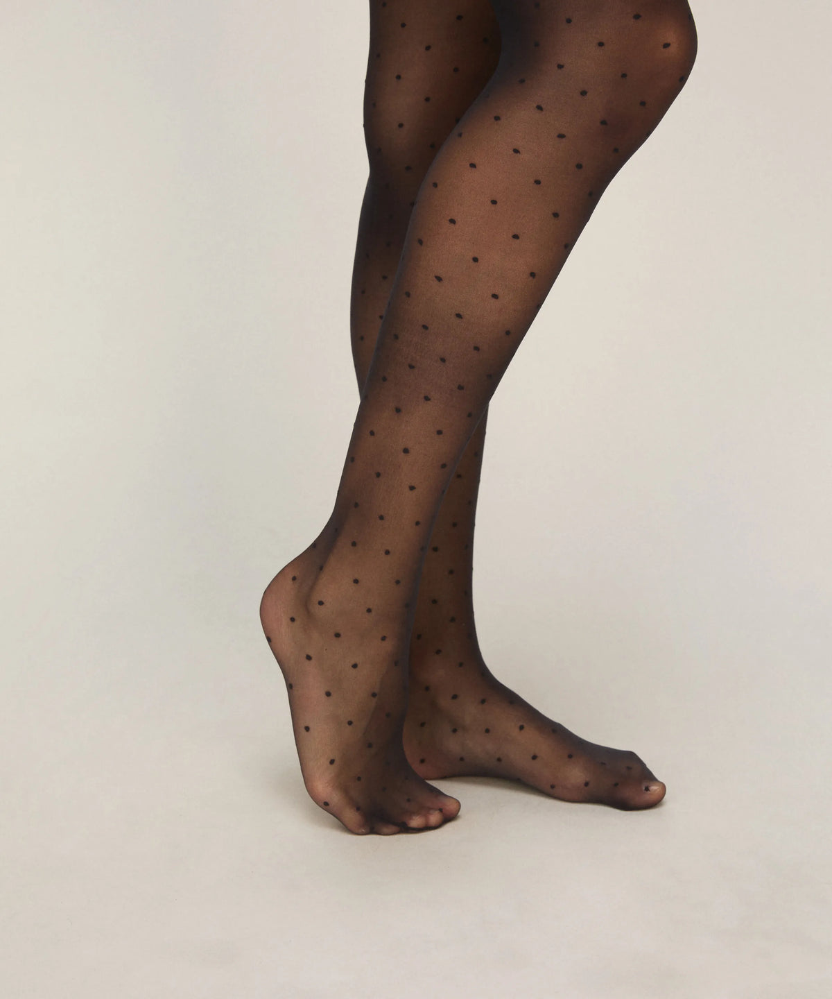 Hunkemoller Black Women Stay Up 15 Denier Dots SKU: 306915_Black Image 03