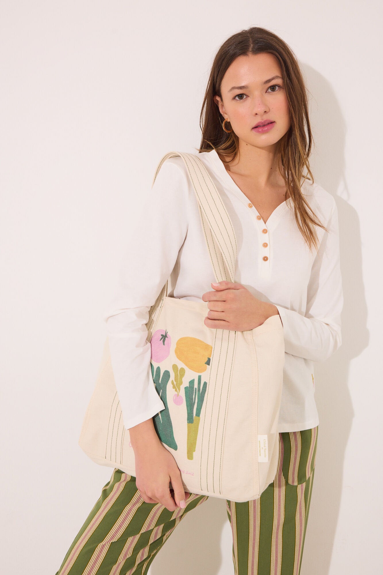 Women Secret_Shopper Handbag, Bag with Vegetable Print Cotton_3069507_96_01