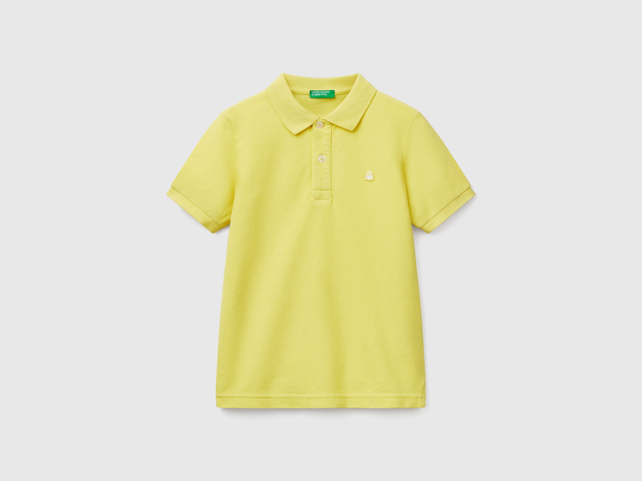 Benetton_Slim Fit Polo in Pure Cotton_3089C300Q_1T1_01