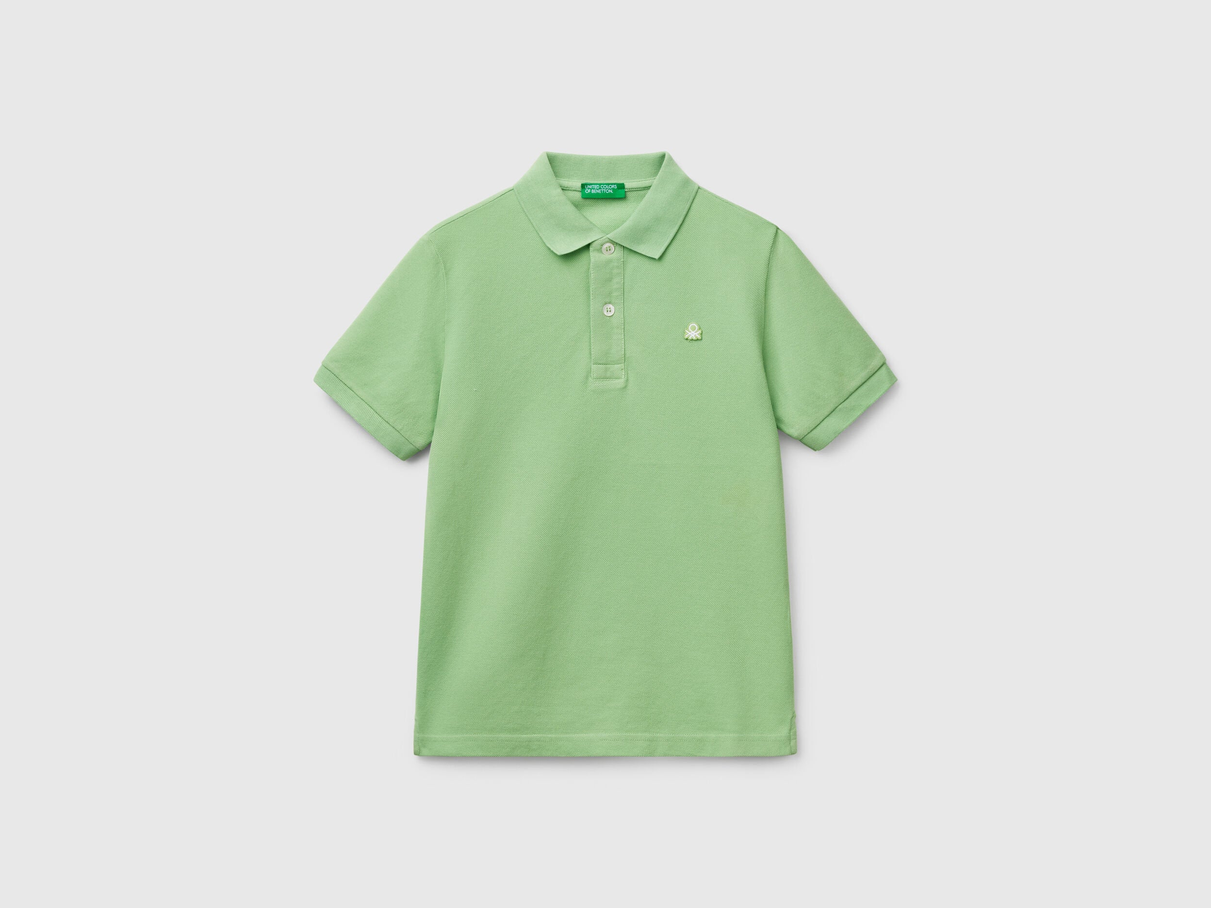 Benetton_Slim Fit Polo in Pure Cotton_3089C300Q_2P7_01