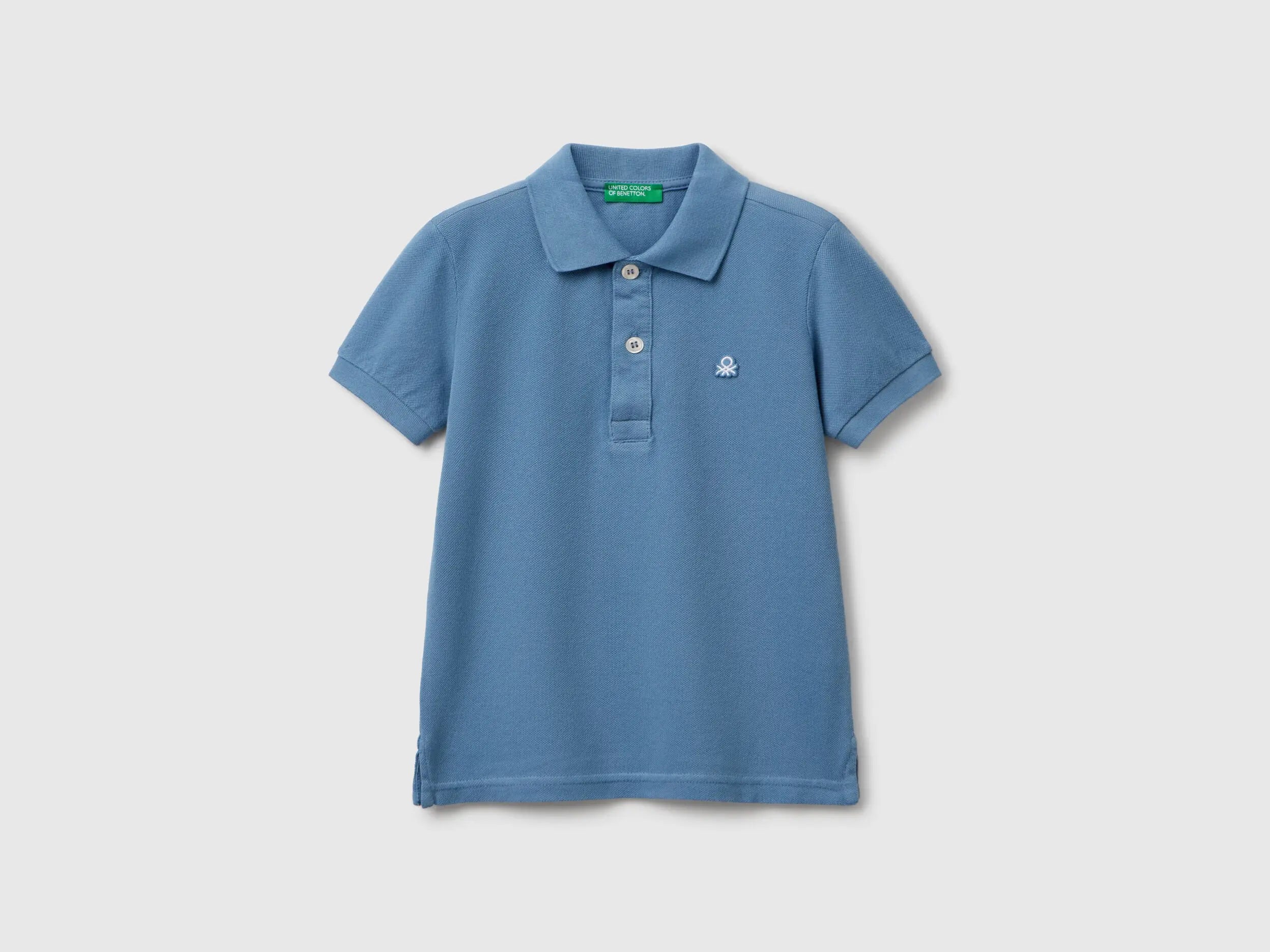 Benetton_Short Sleeve Polo in Pure Cotton_3089G3008_11W_01