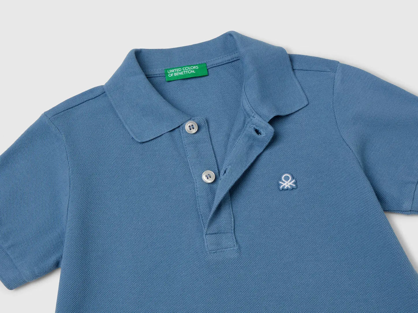 Benetton_Short Sleeve Polo in Pure Cotton_3089G3008_11W_03