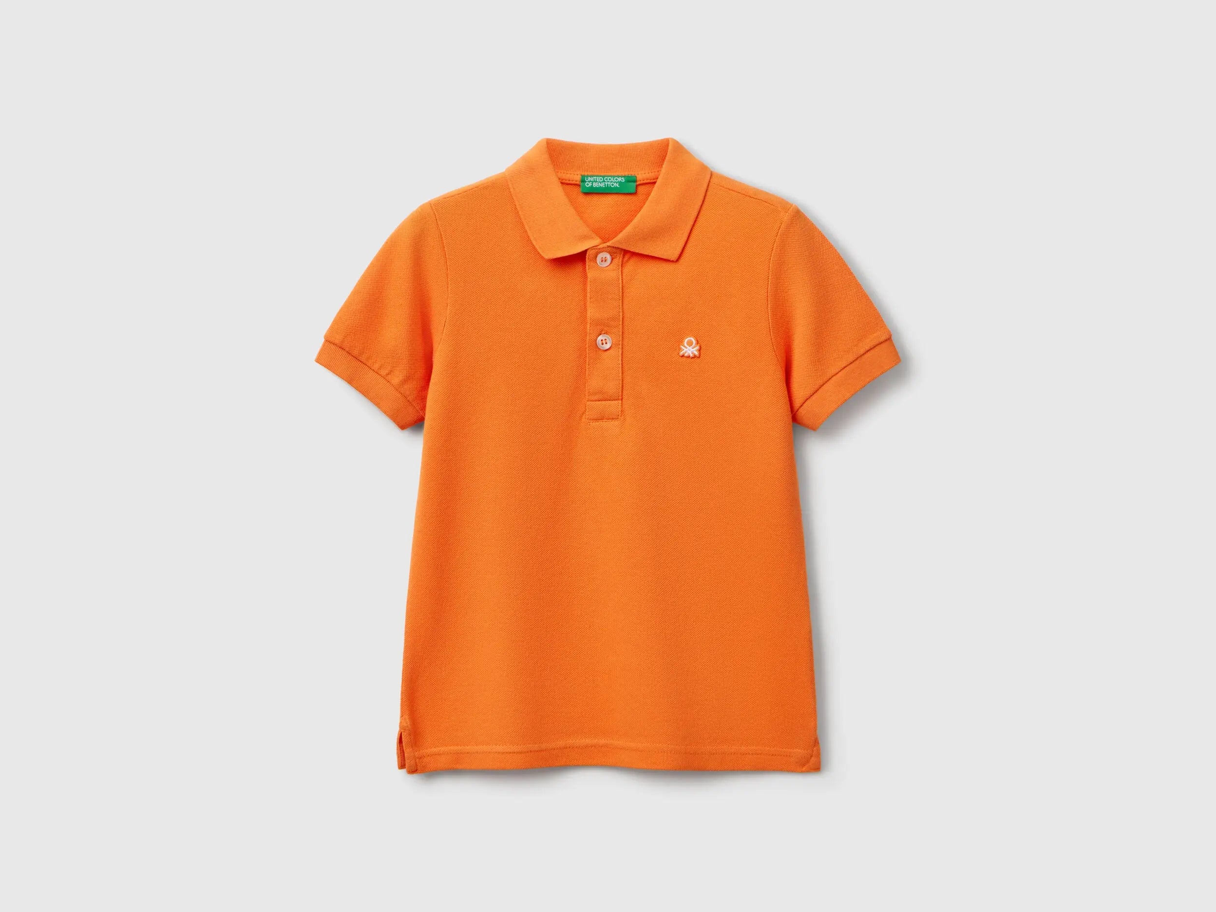 Benetton_Short Sleeve Polo in Pure Cotton_3089G3008_1L6_01