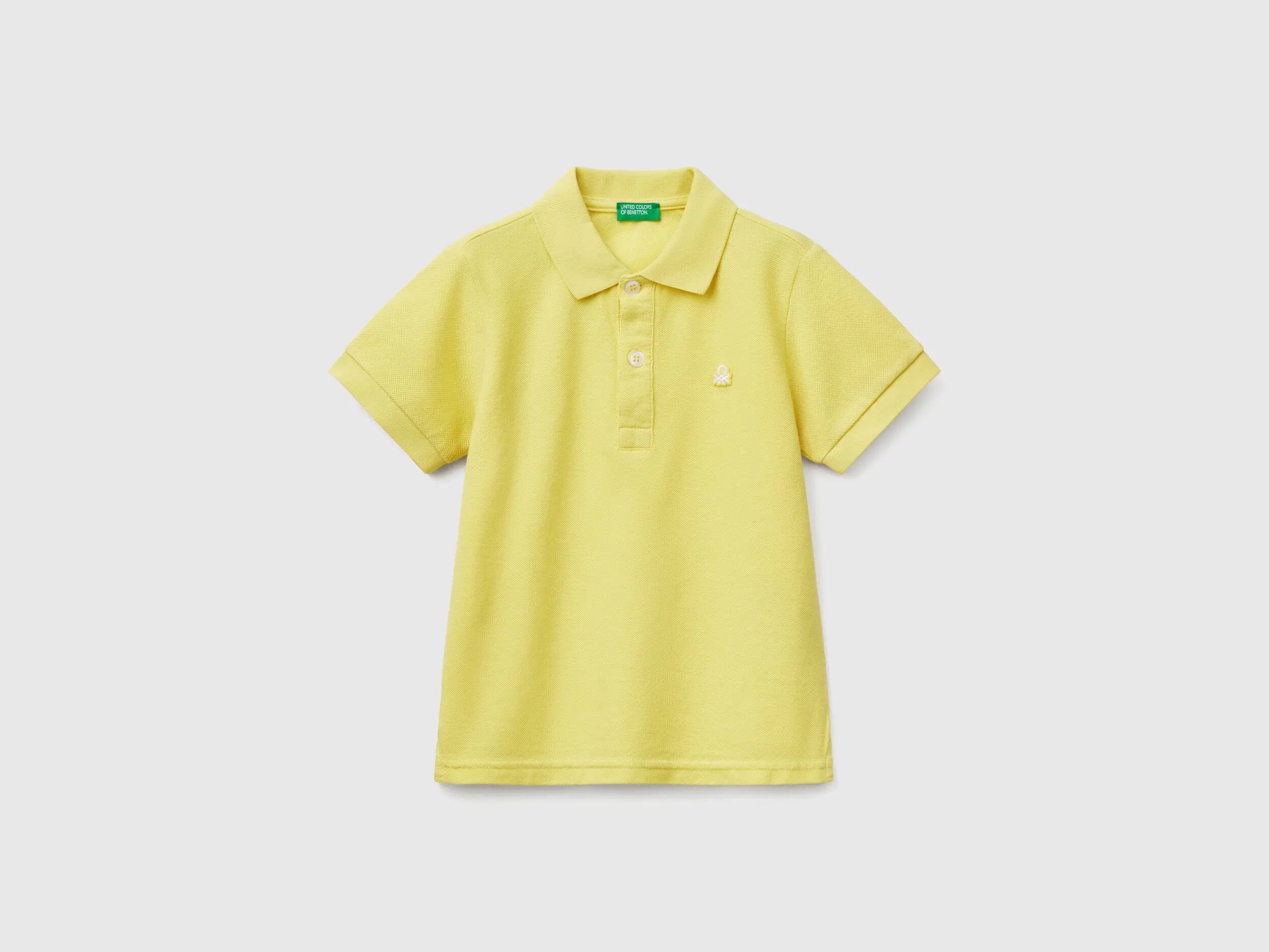 Benetton_Short Sleeve Polo in Pure Cotton_3089G3008_1T1_01