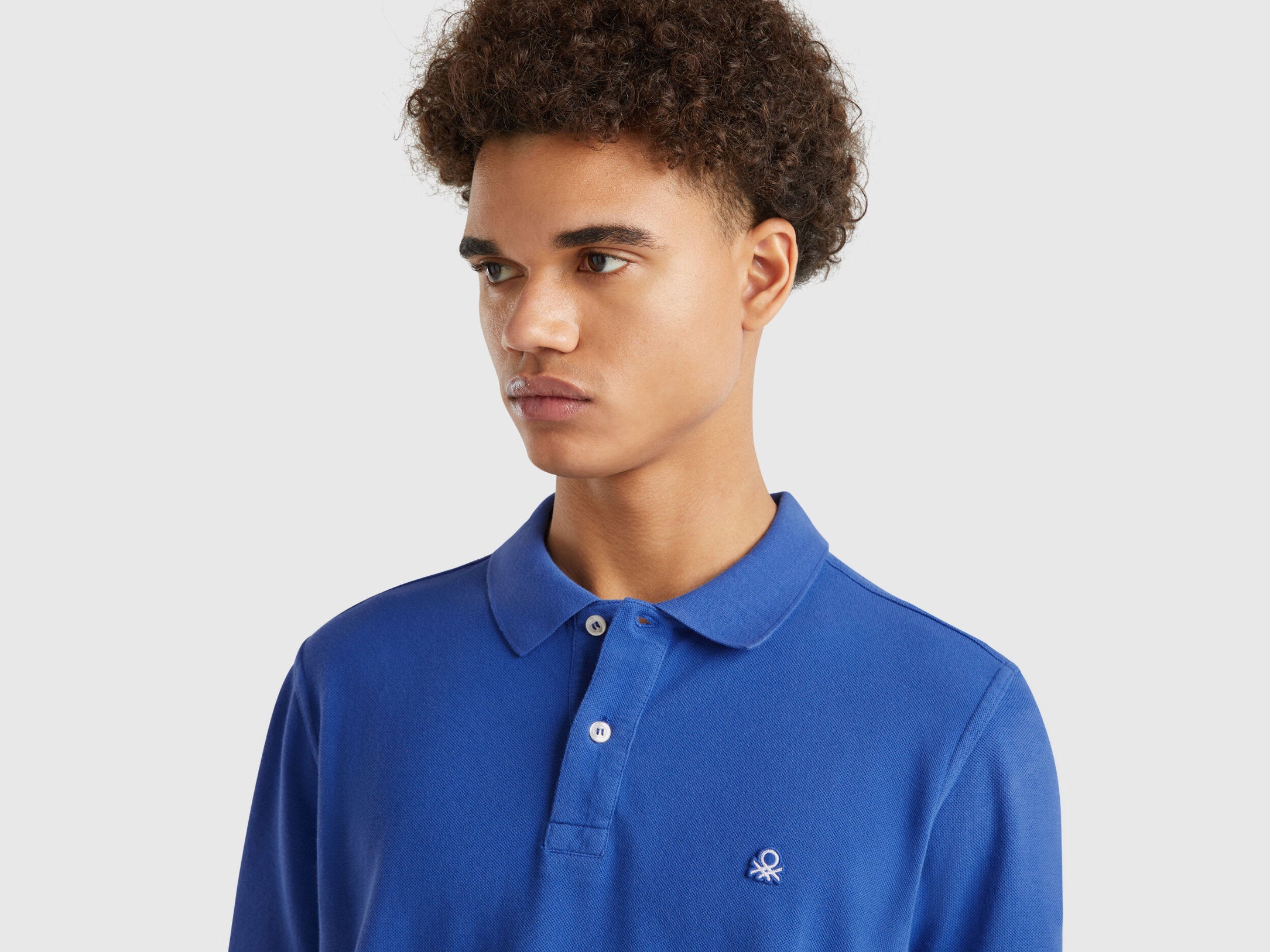 Benetton_Cornflower Blue Regular Fit Polo_3089J3179_14Q_03