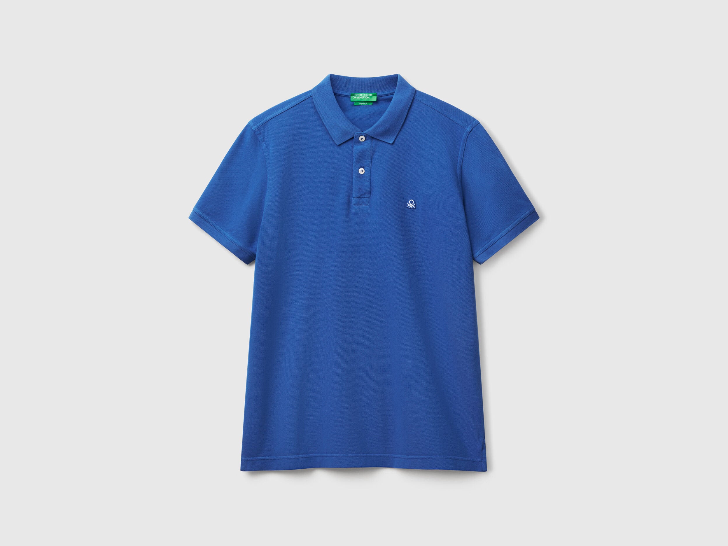Benetton_Cornflower Blue Regular Fit Polo_3089J3179_14Q_04