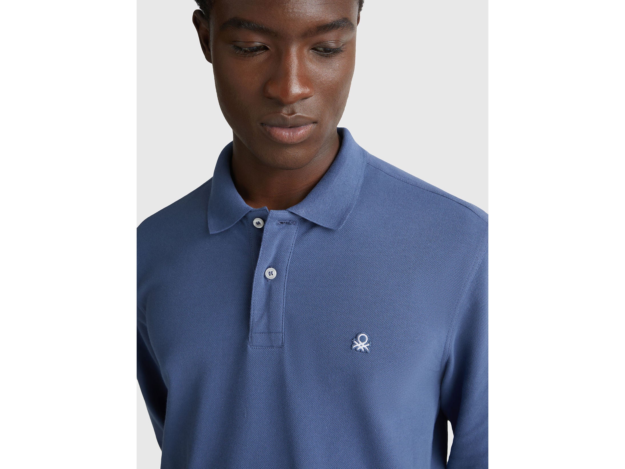 Benetton_Air Force Blue_Long Sleeve Cotton Polo _3089J3204_35W_03
