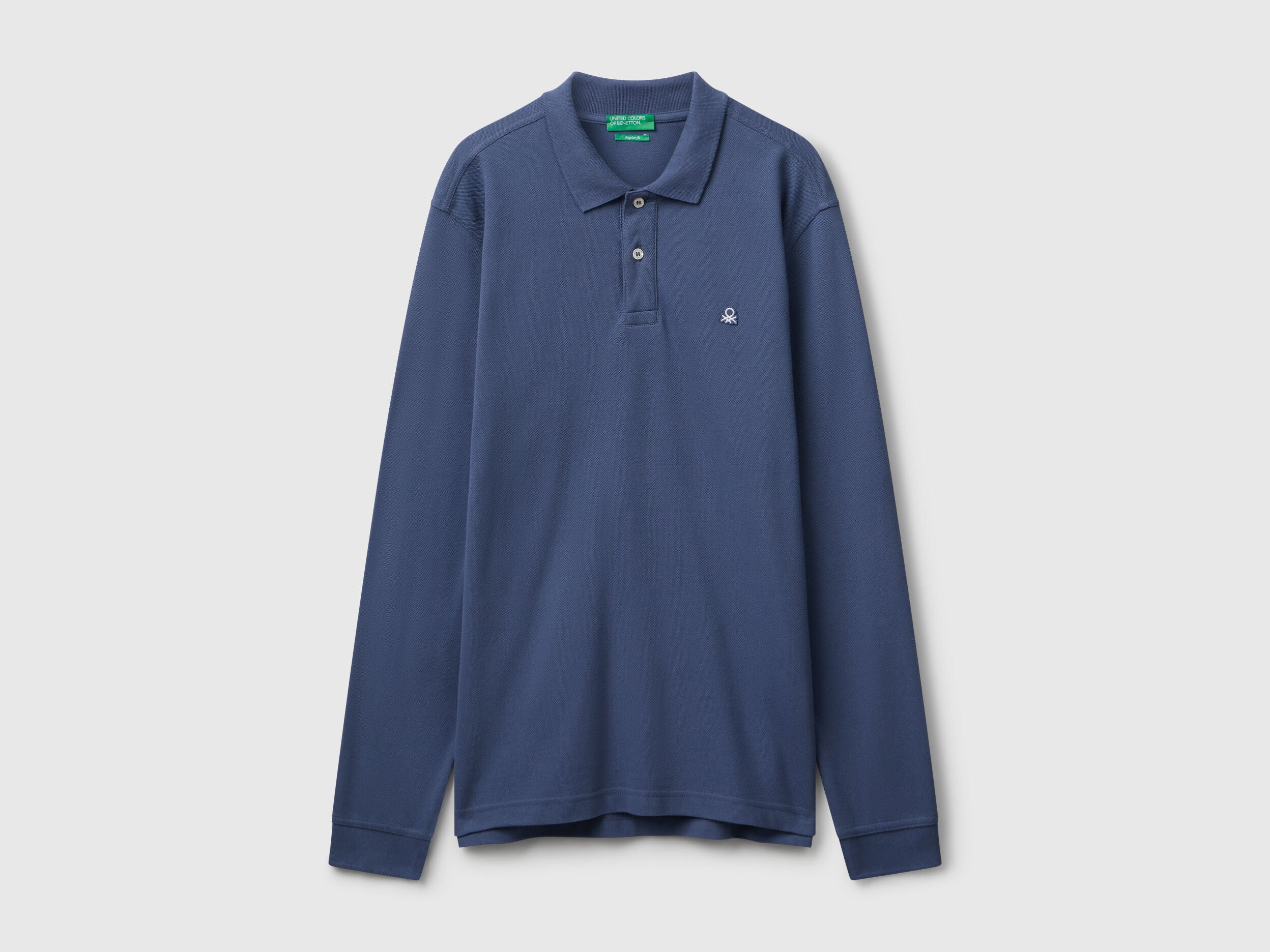 Benetton_Air Force Blue_Long Sleeve Cotton Polo _3089J3204_35W_04