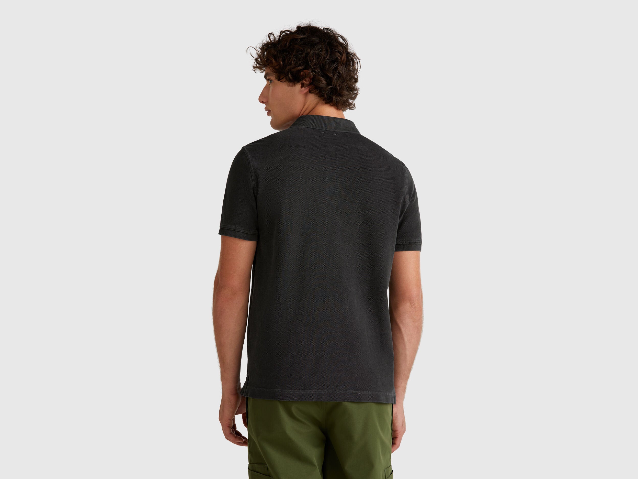 Benetton_Dark Gray Regular Fit Polo_3089U302D_700_02