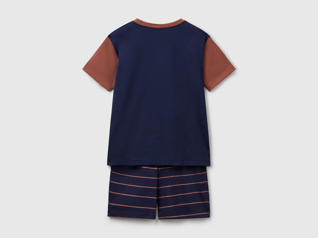 Benetton_Short Pyjamas in Pure Cotton_30960P08R_252_02
