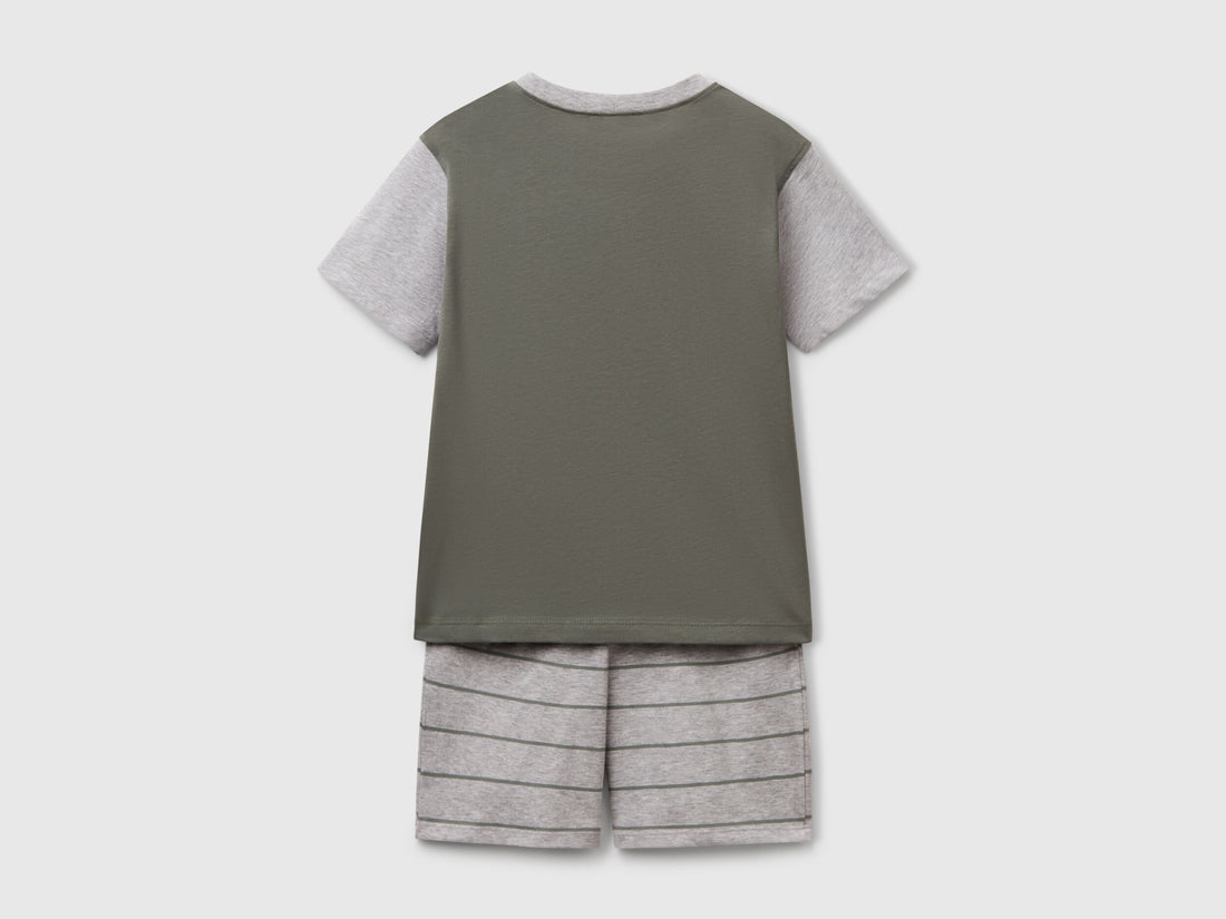 Benetton_Short Pyjamas in Pure Cotton_30960P08R_26Y_02