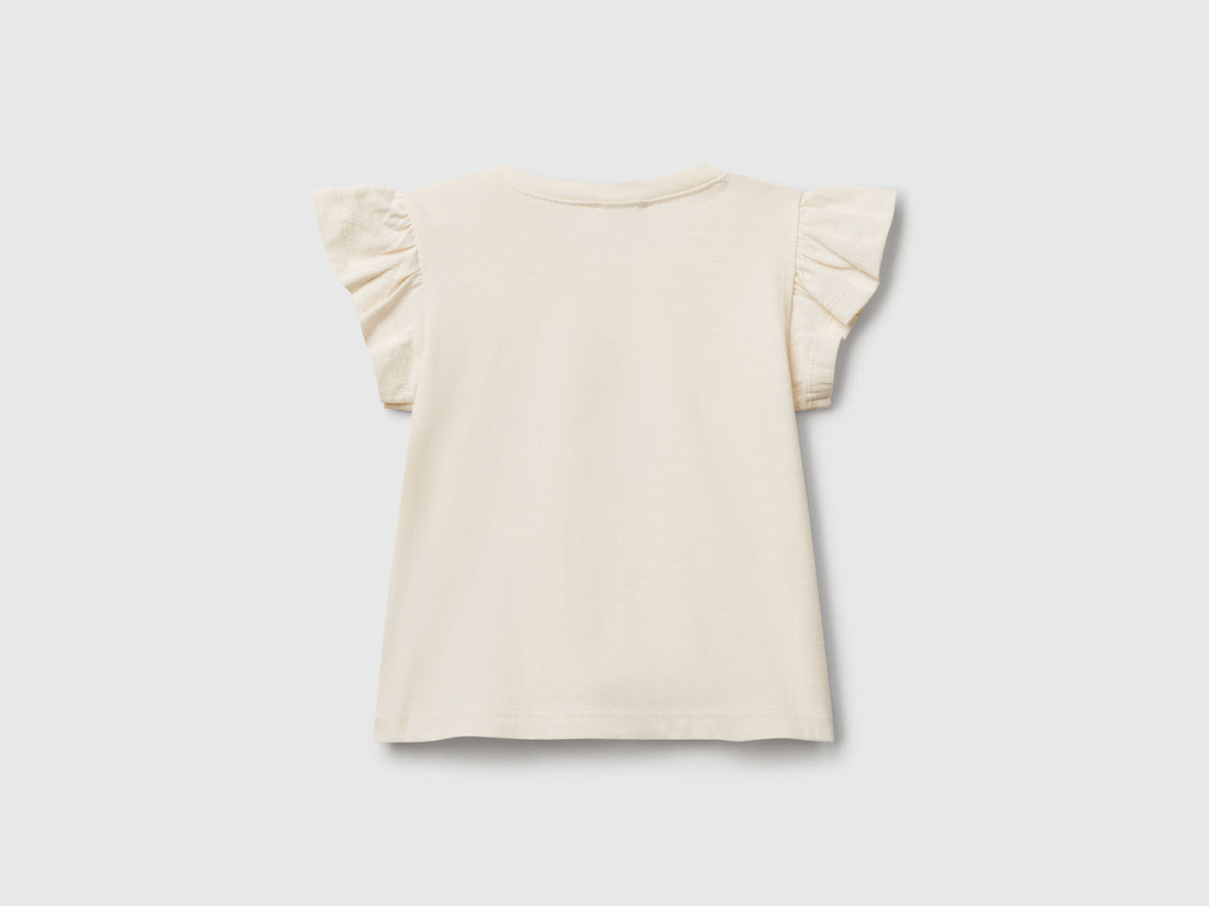 Benetton_T-Shirt with Print and Applique_3096A106F_0R2_02