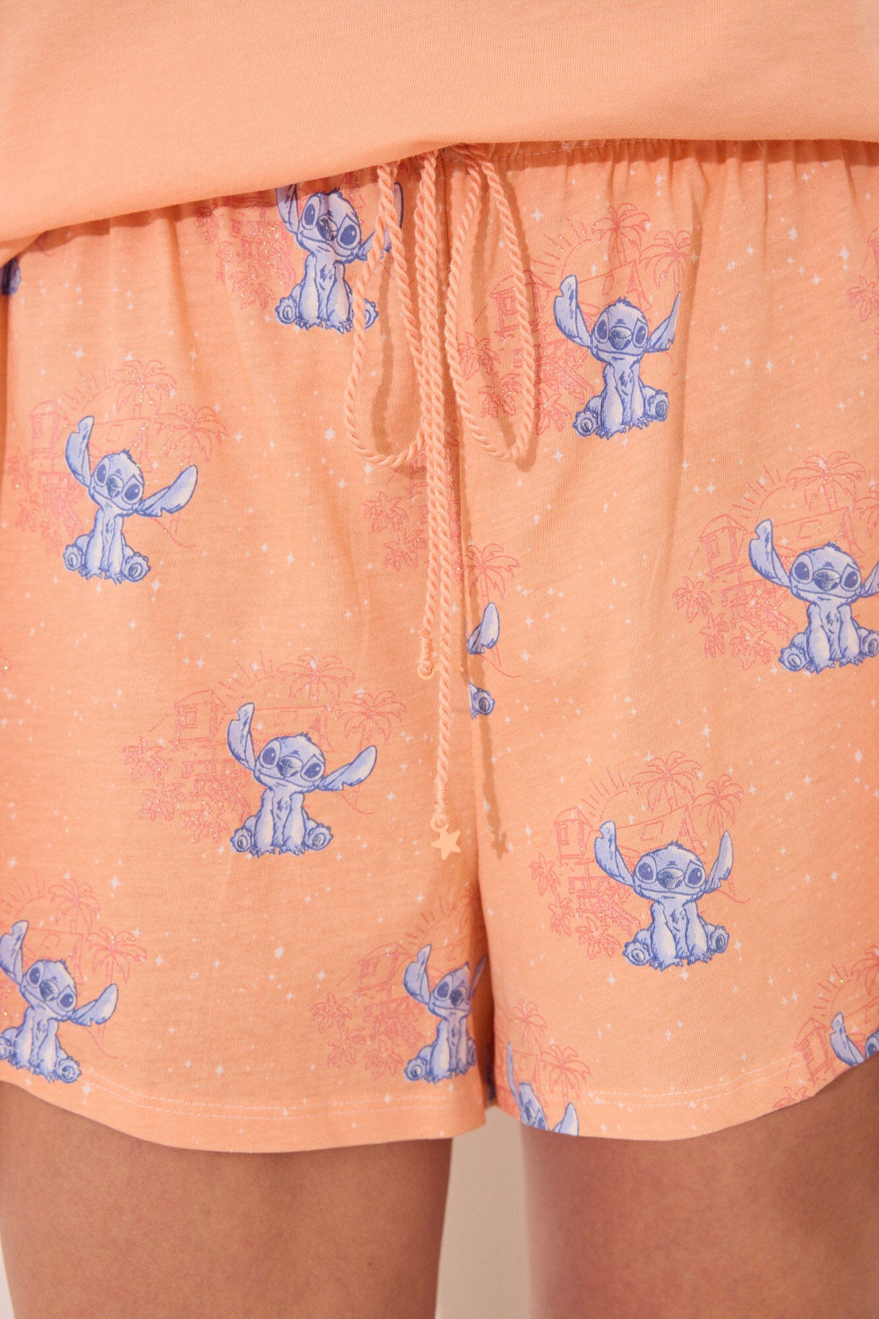 Women Secret_Lilo & Stitch Orange Straps Short Pyjamas_3132117_67_05