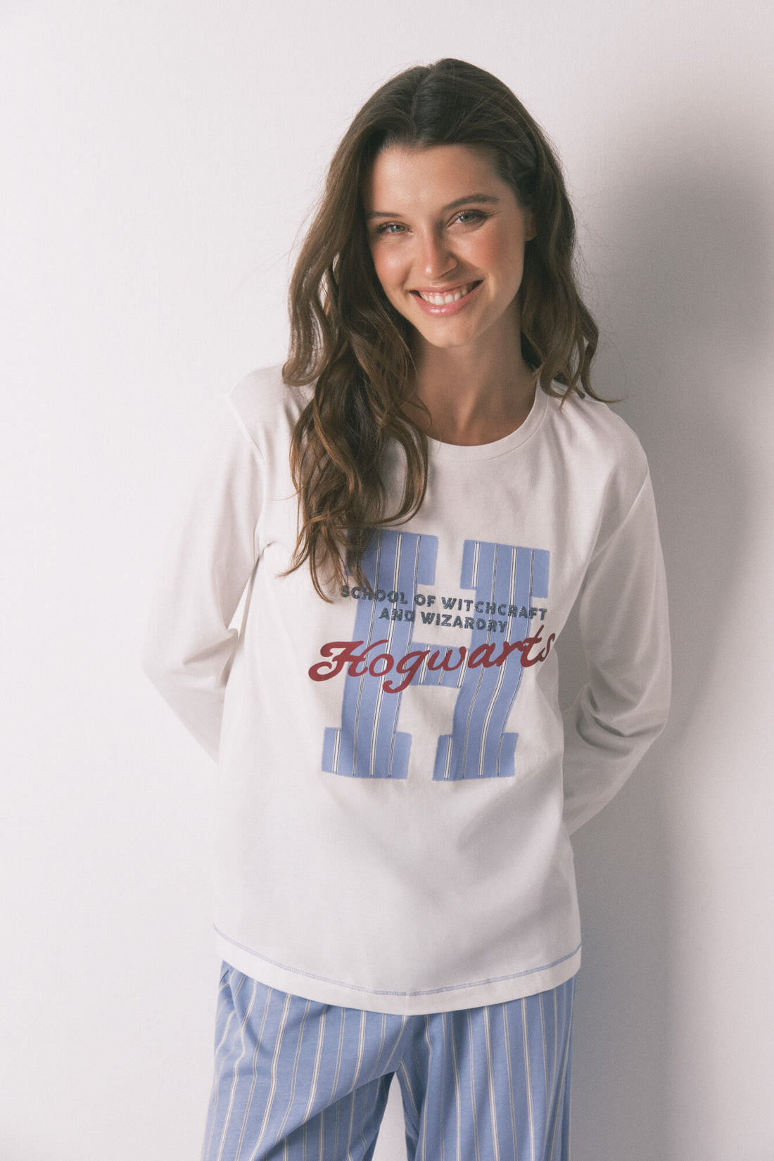 Women Secret_Ivory_Harry Potter Striped Cotton Long Pyjamas_3132131_96_02