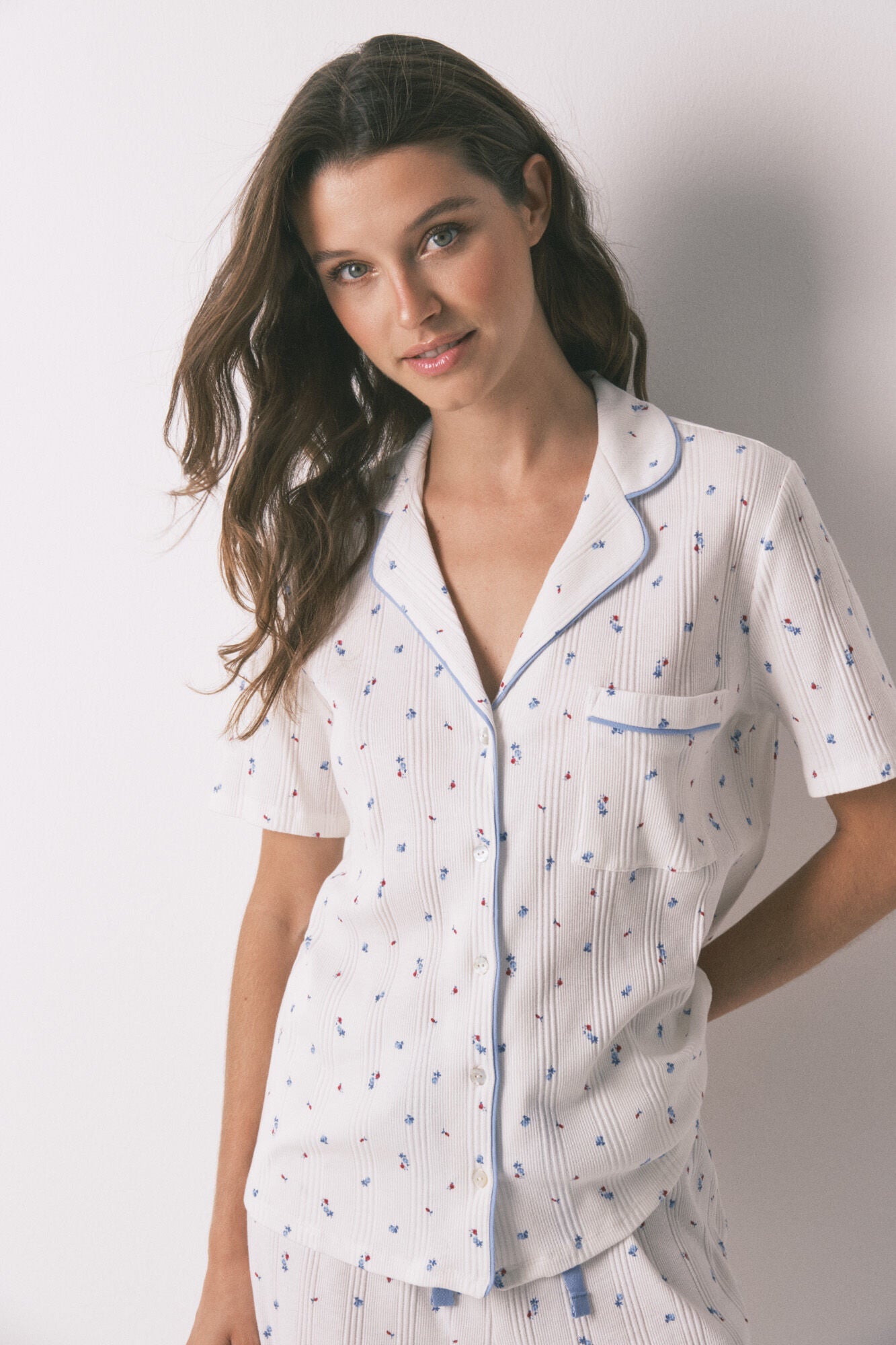 Women Secret_White Print_White Floral Cotton Classic Pyjamas_3132138_97_02
