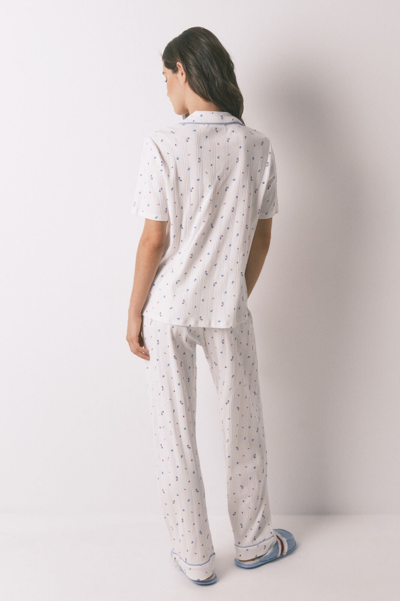 Women Secret_White Print_White Floral Cotton Classic Pyjamas_3132138_97_05