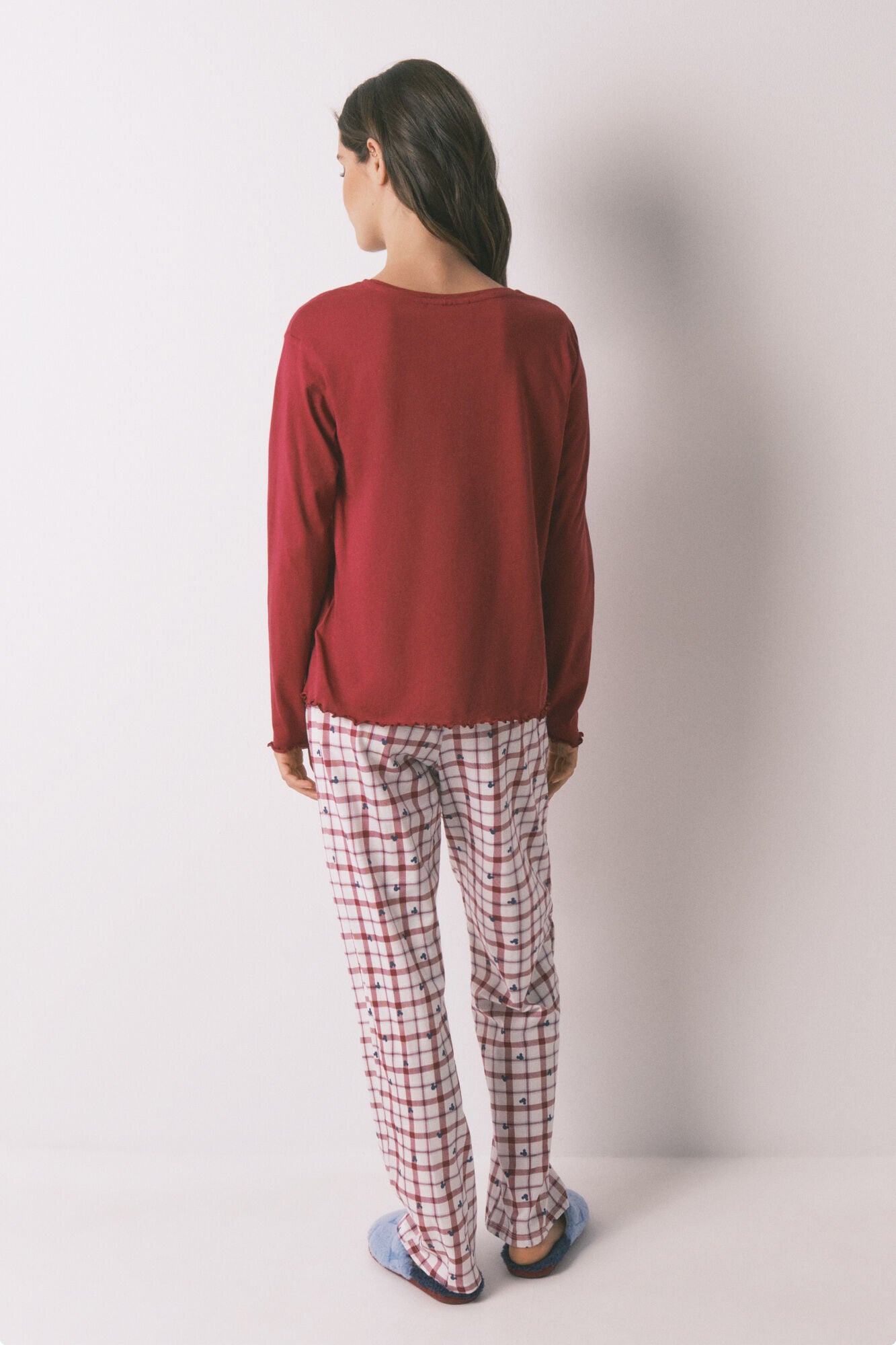 Women Secret_Red_Long Red Mickey Cotton Pyjamas_3132155_60_05
